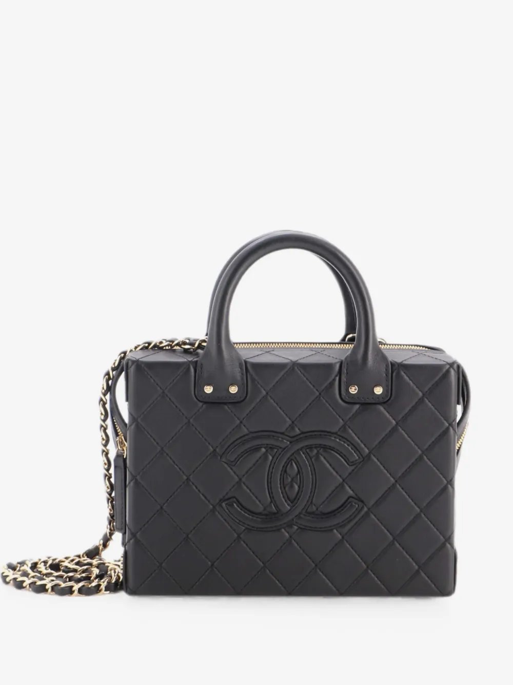 CC Square Convertible Vanity Case Quilted Calfskin Medium crossbody bag