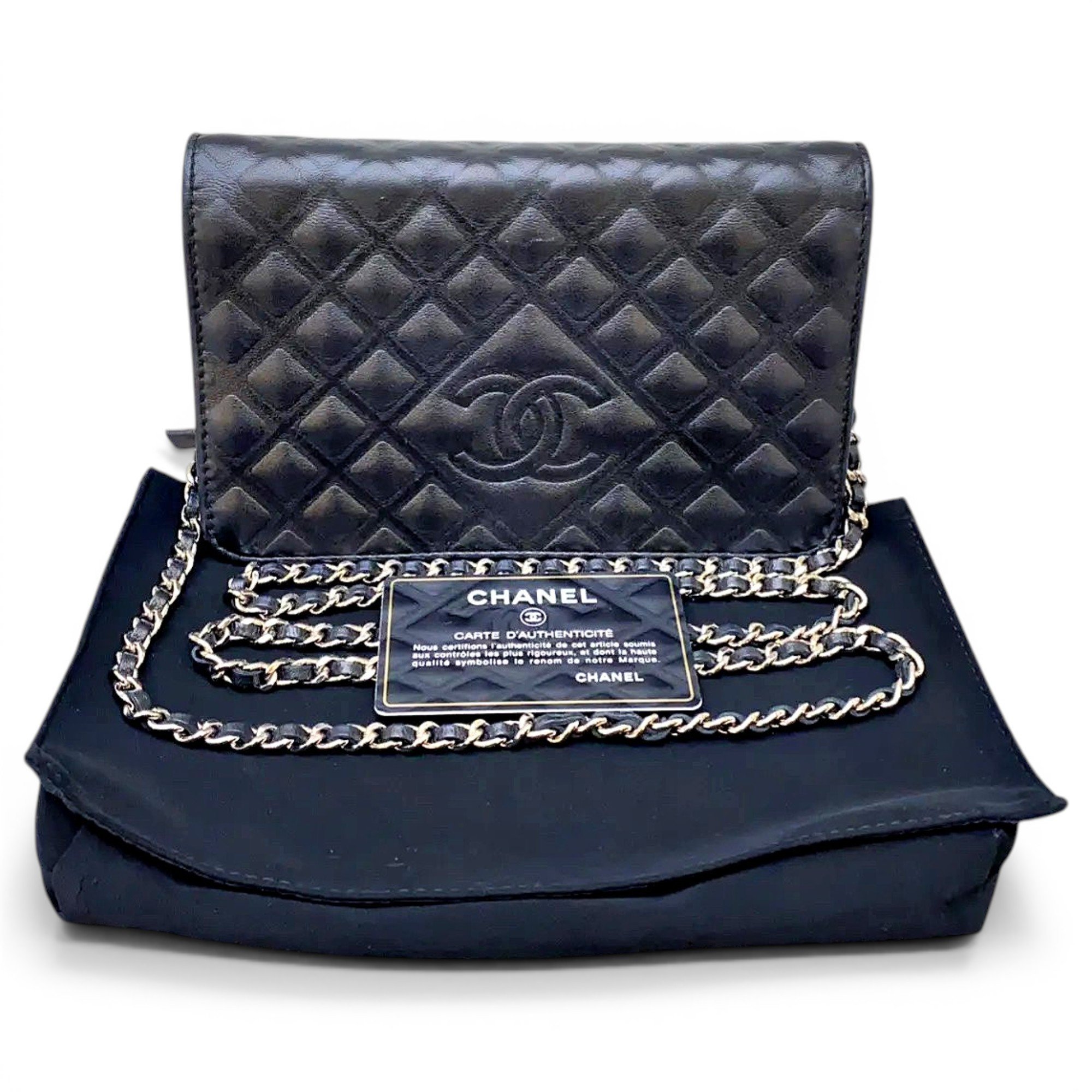 Wallet On Chain Double C leather handbag