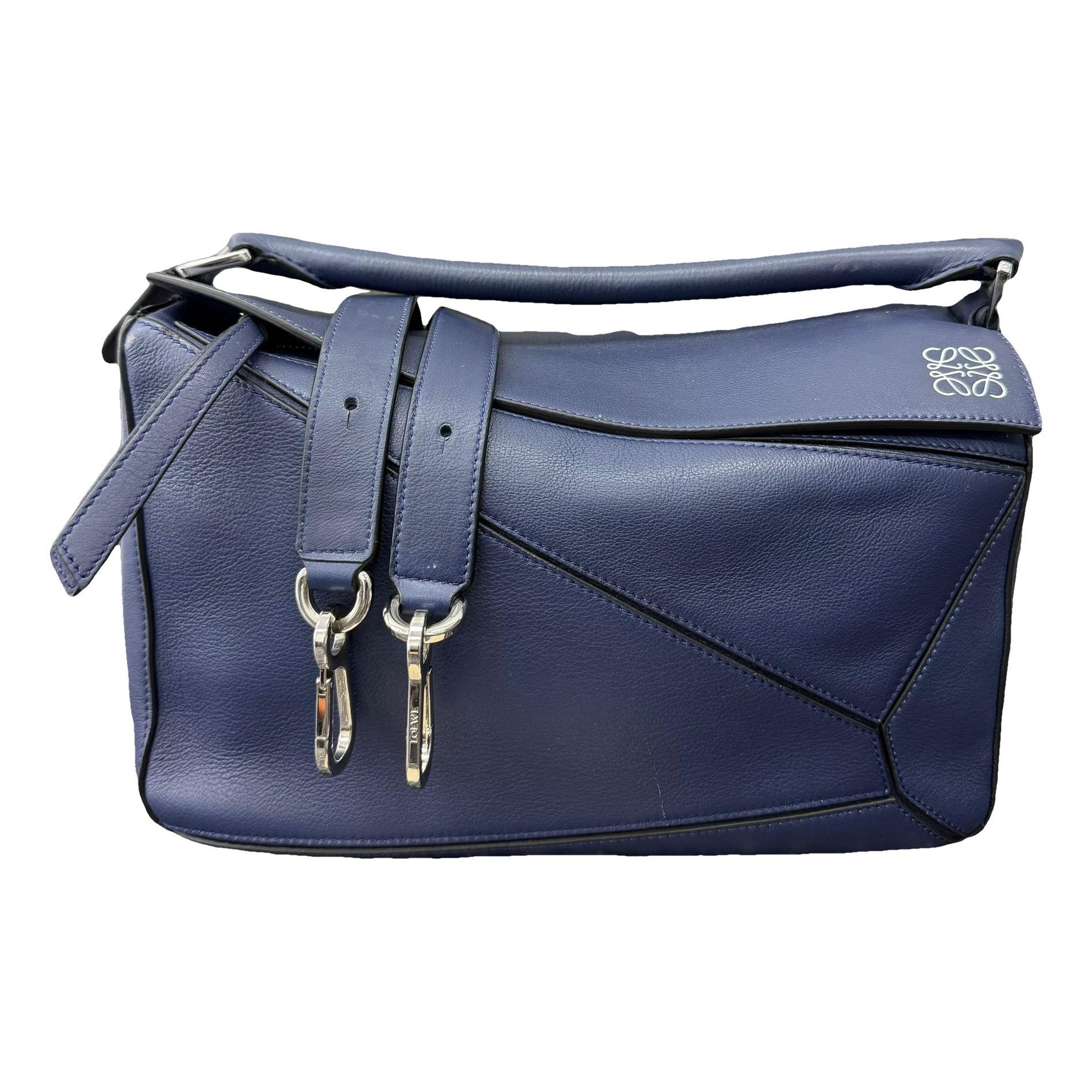 Puzzle leather handbag