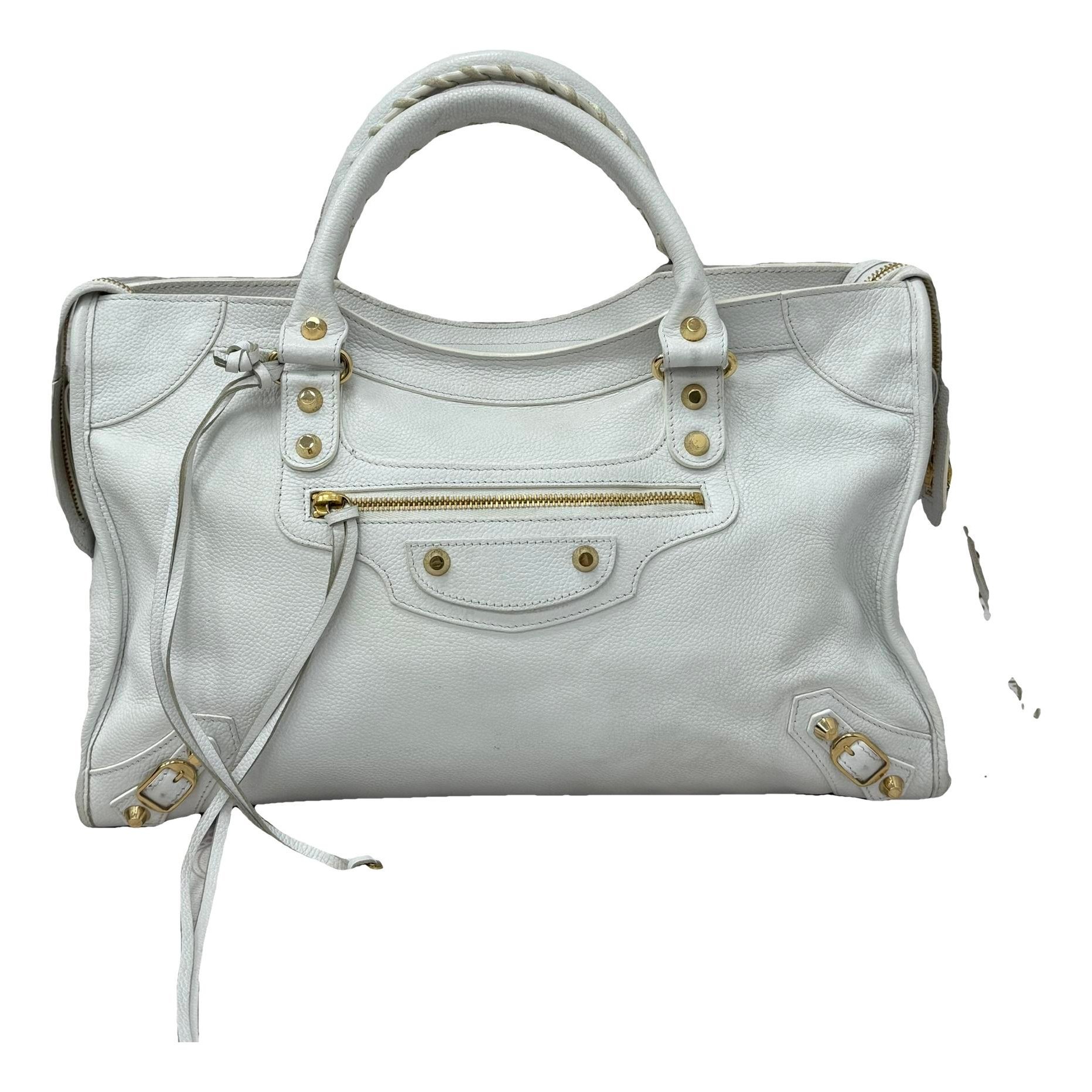 City leather handbag