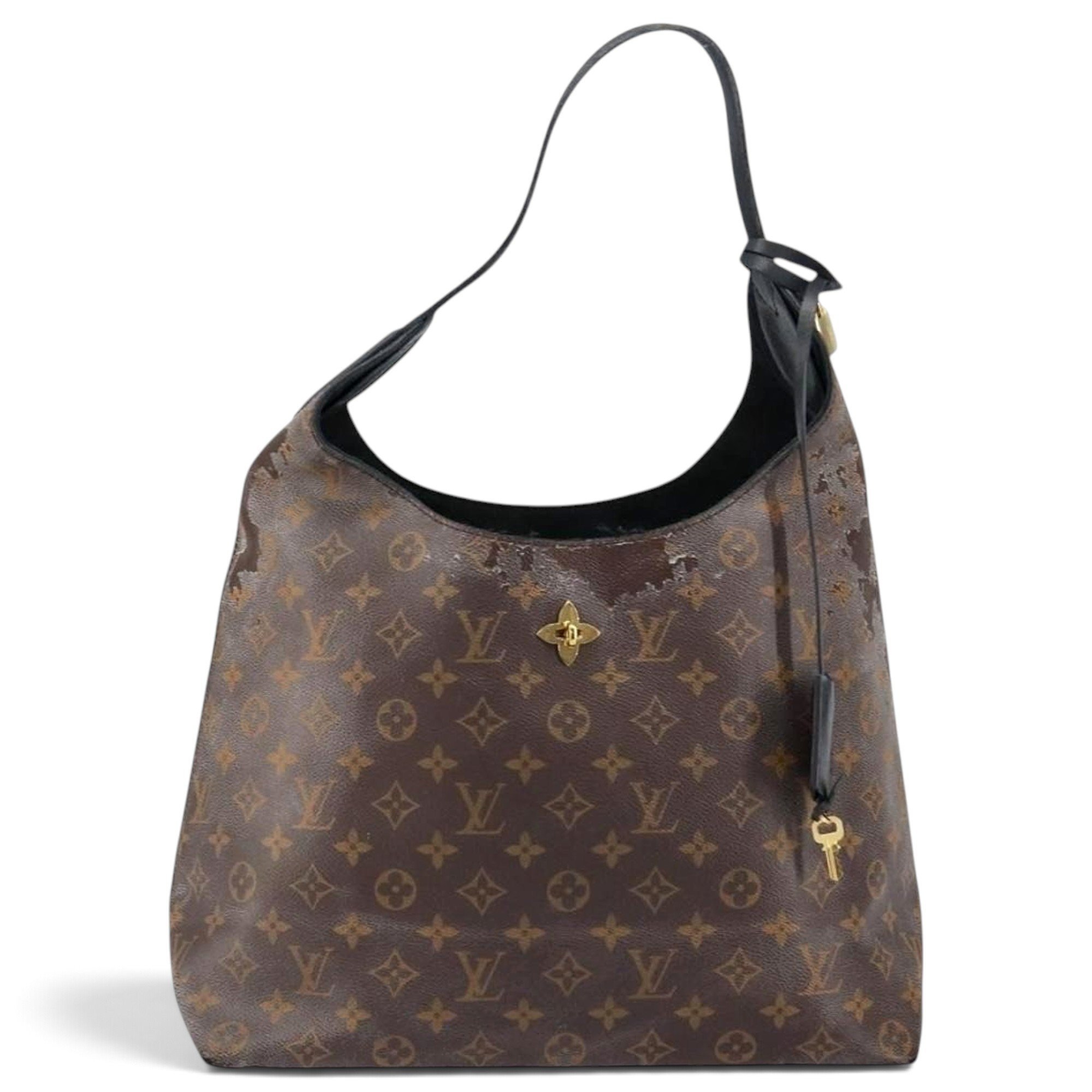 Flower Hobo leather handbag