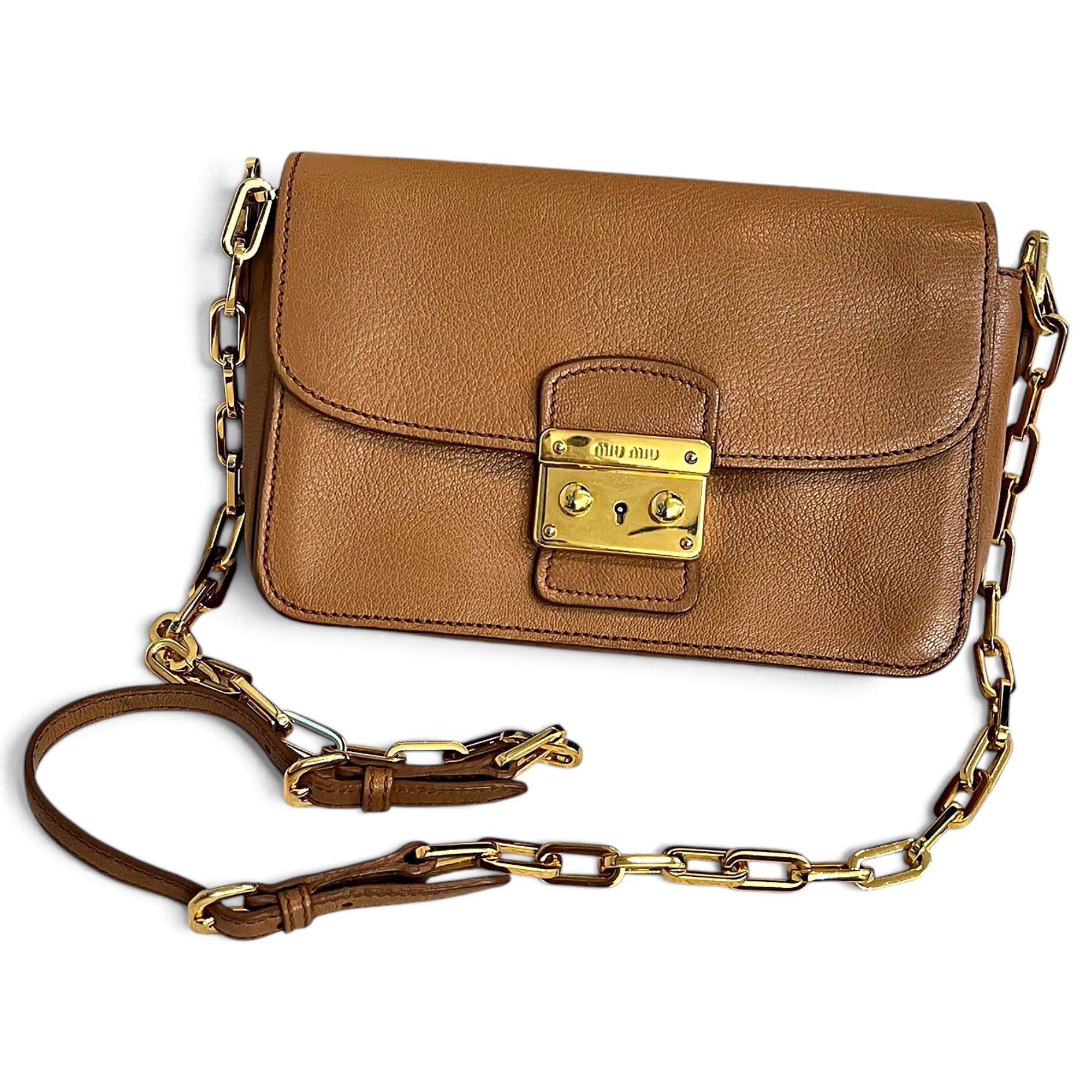 Miu Confidential leather handbag