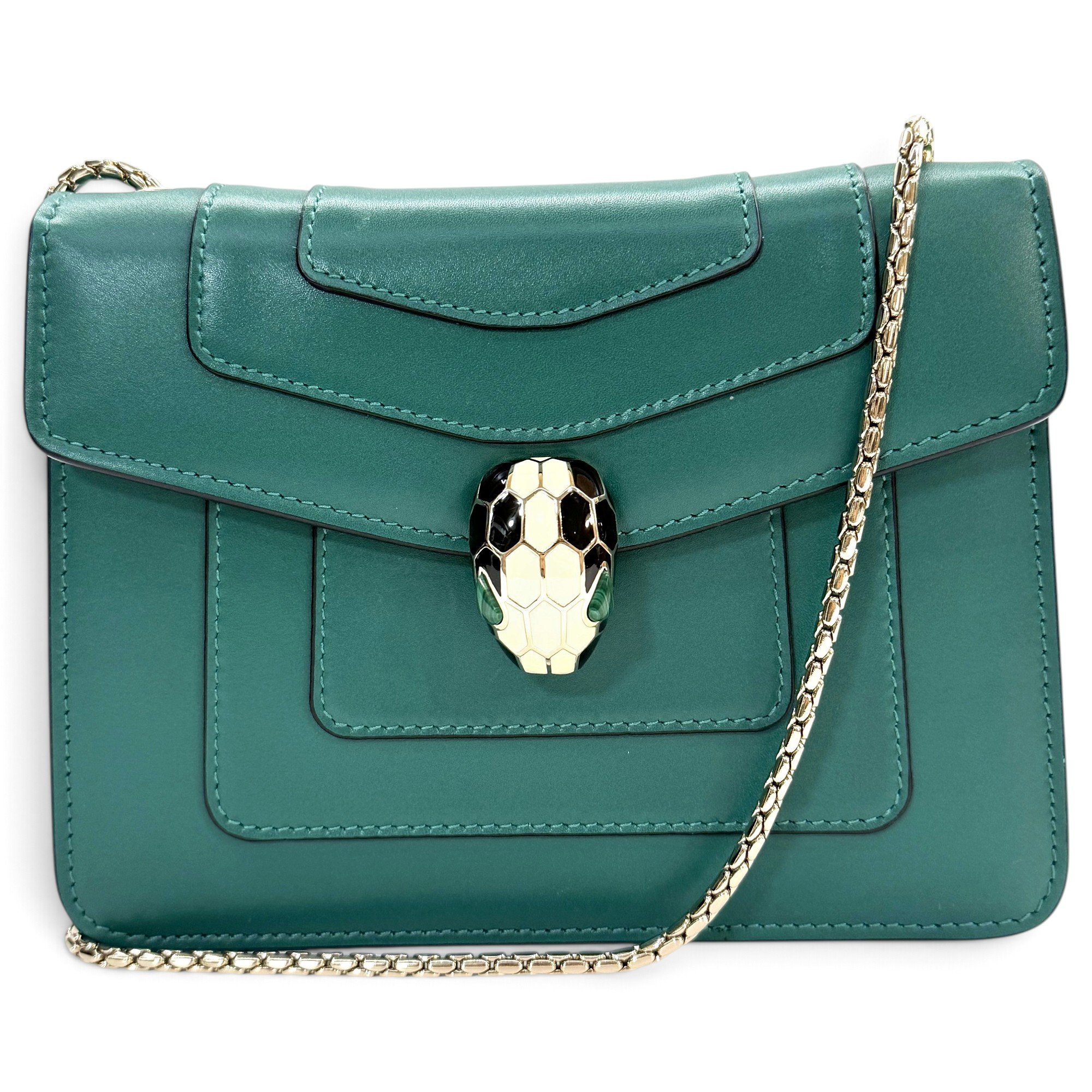 Bvlgari Serpenti leather handbag