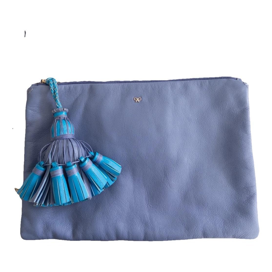 Leather clutch bag