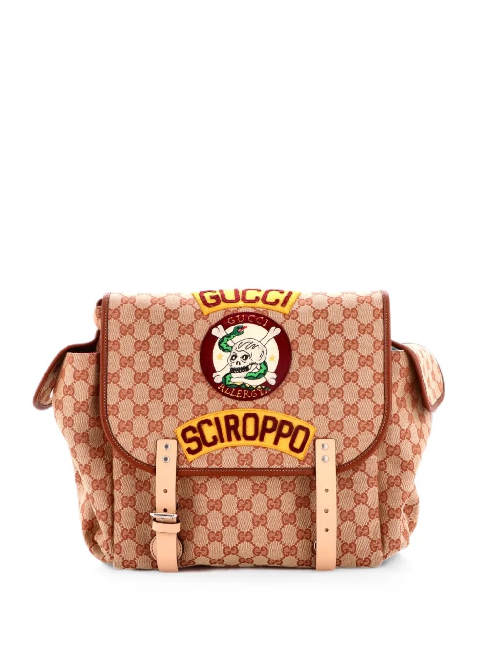 Children's Flap Embroidered GG Canvas backpack