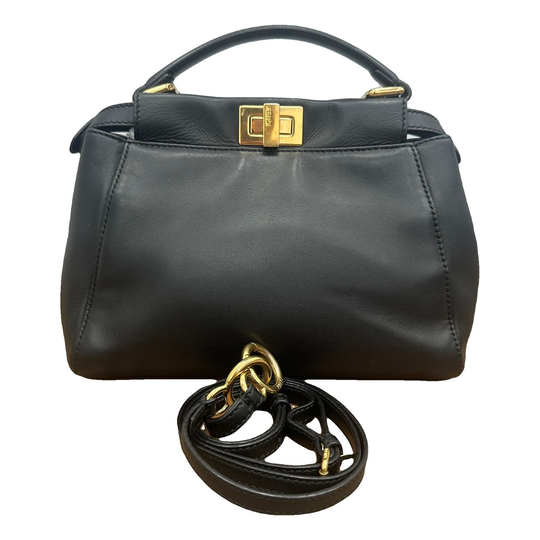 Peekaboo leather handbag