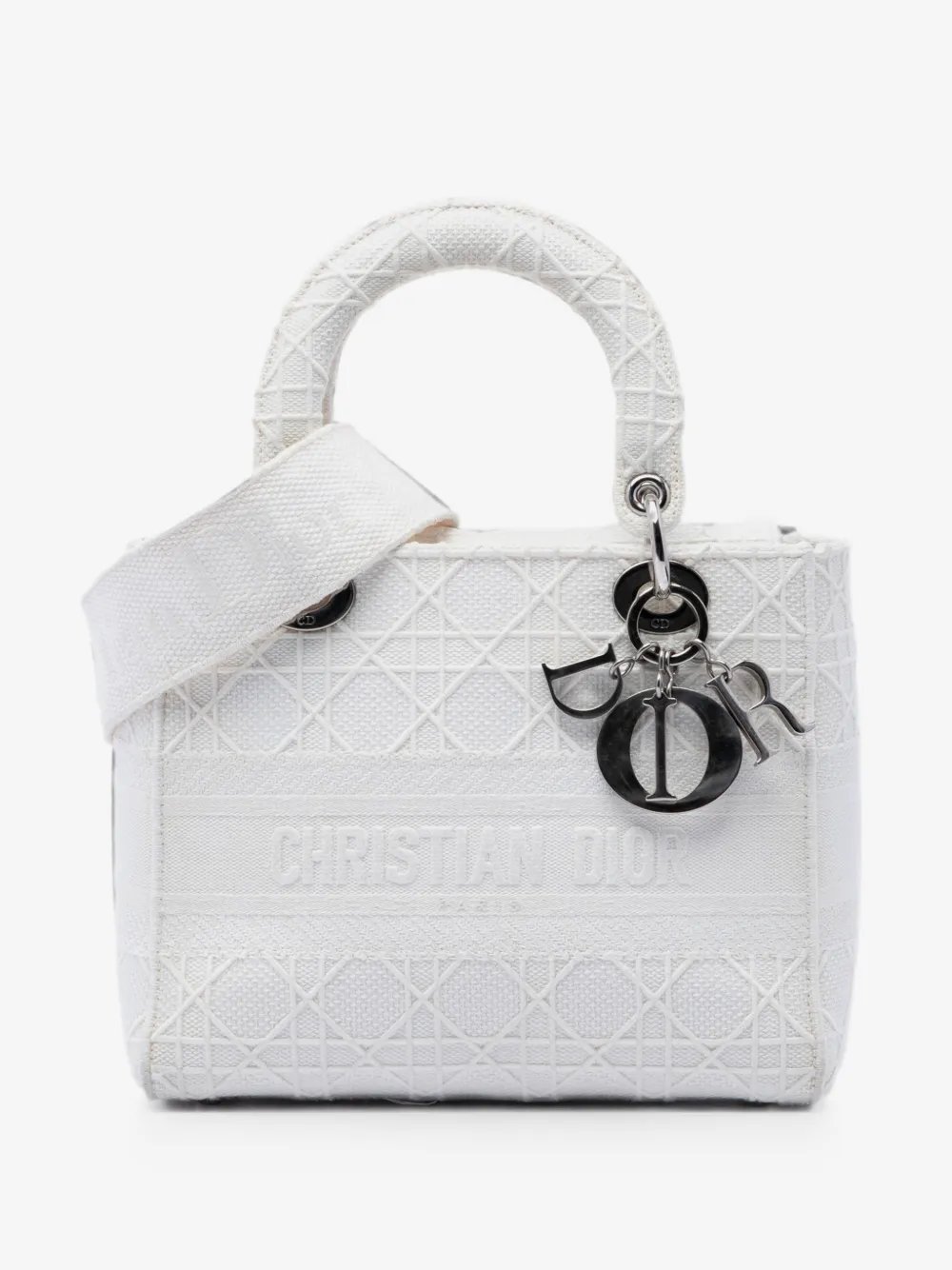 2020 Medium Canvas Cannage Lady D Lite satchel