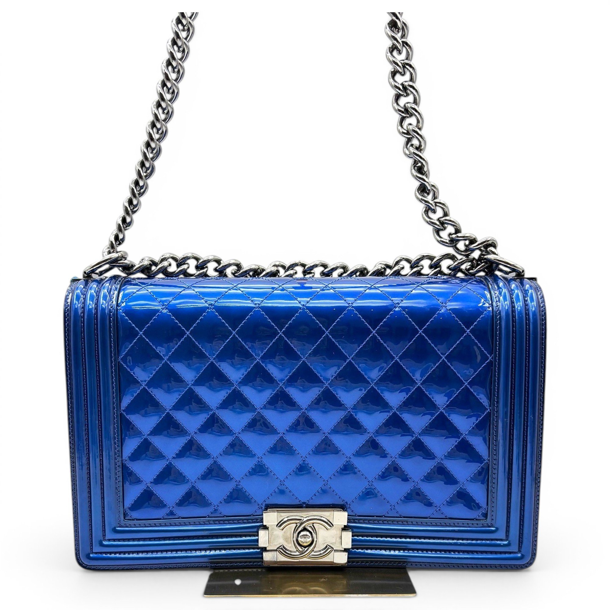 Boy patent leather crossbody bag