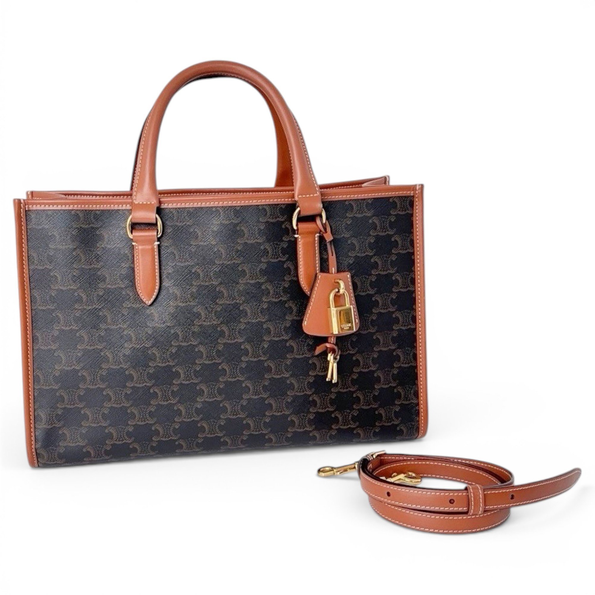 Cabas Horizotal leather handbag