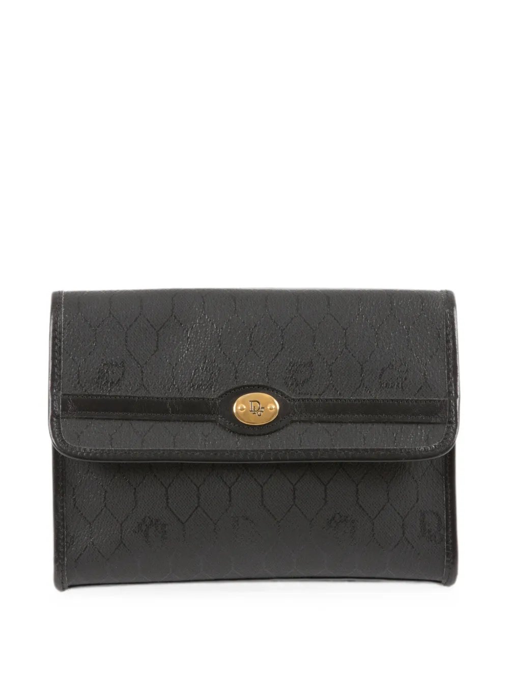 1980s logo-print clutch bag