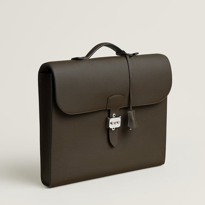 Vert Loden Sac a Depeches Light 1-37 Briefcase