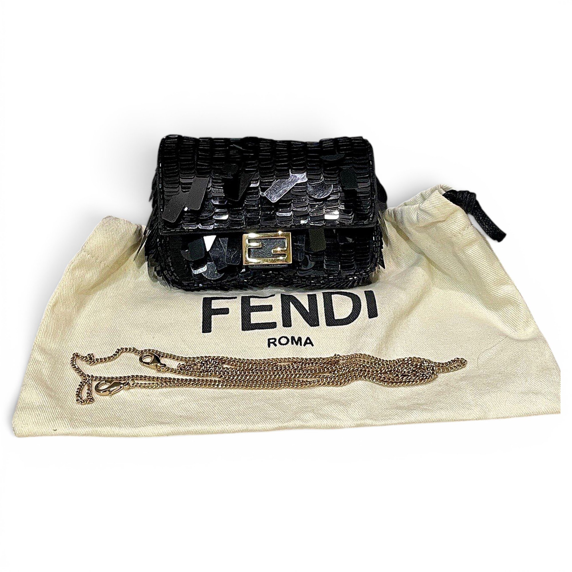 Baguette Chain Midi leather handbag