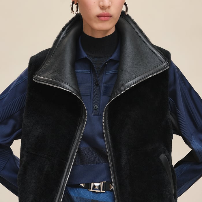 Noir Reversible Sleeveless Jacket