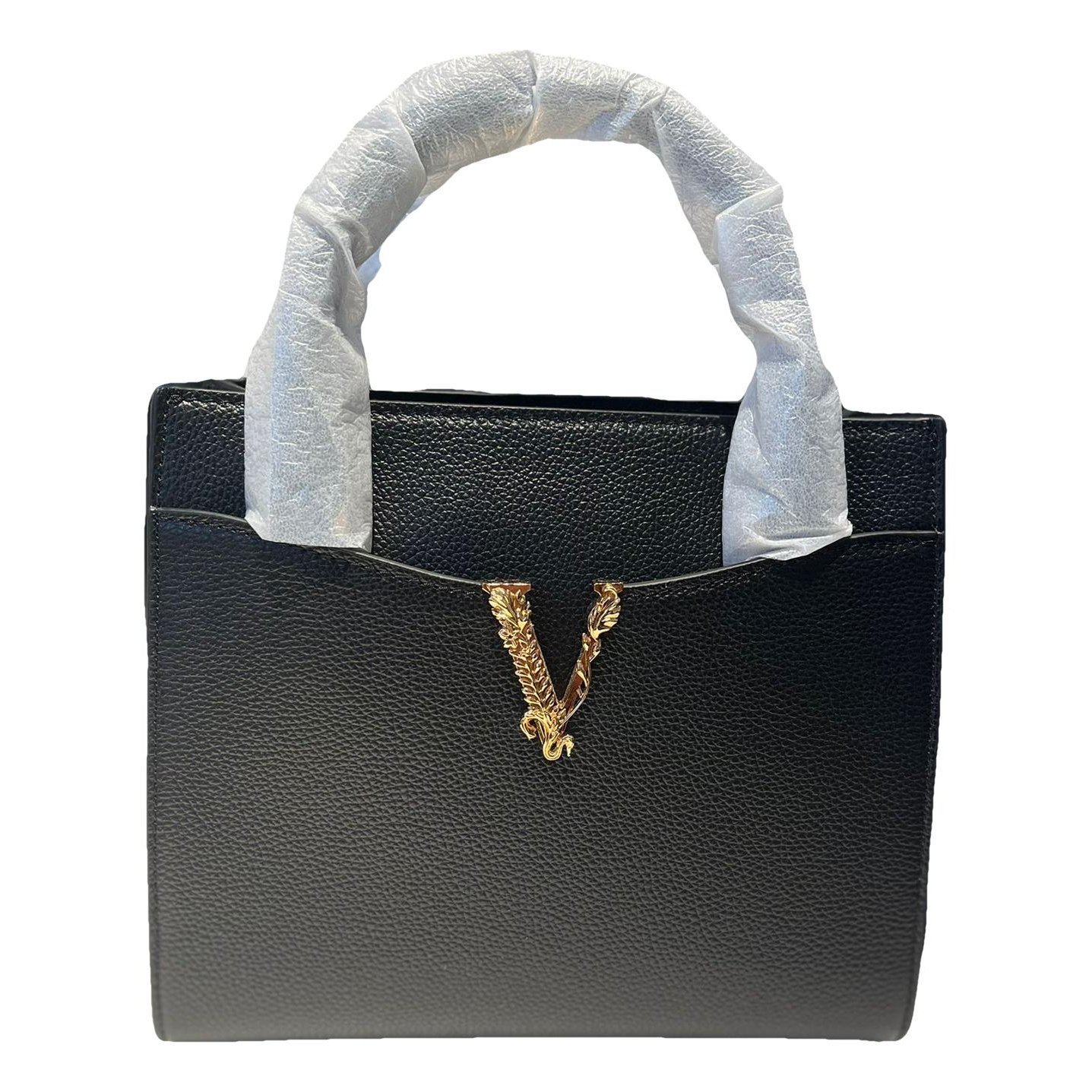 Versace Virtus leather handbag