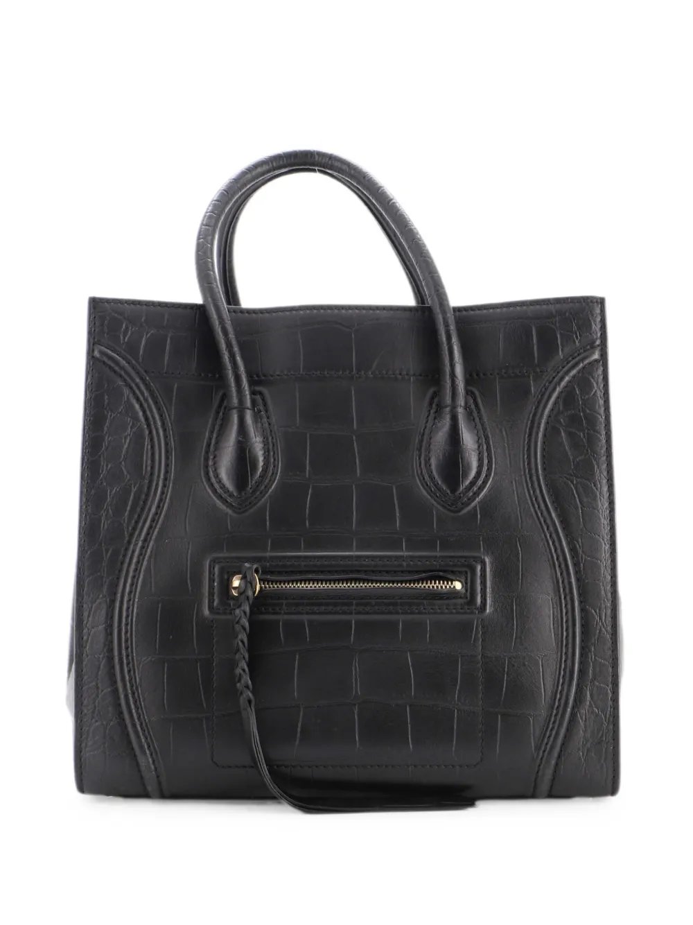 Phantom Bag Crocodile Embossed Leather Medium tote bag
