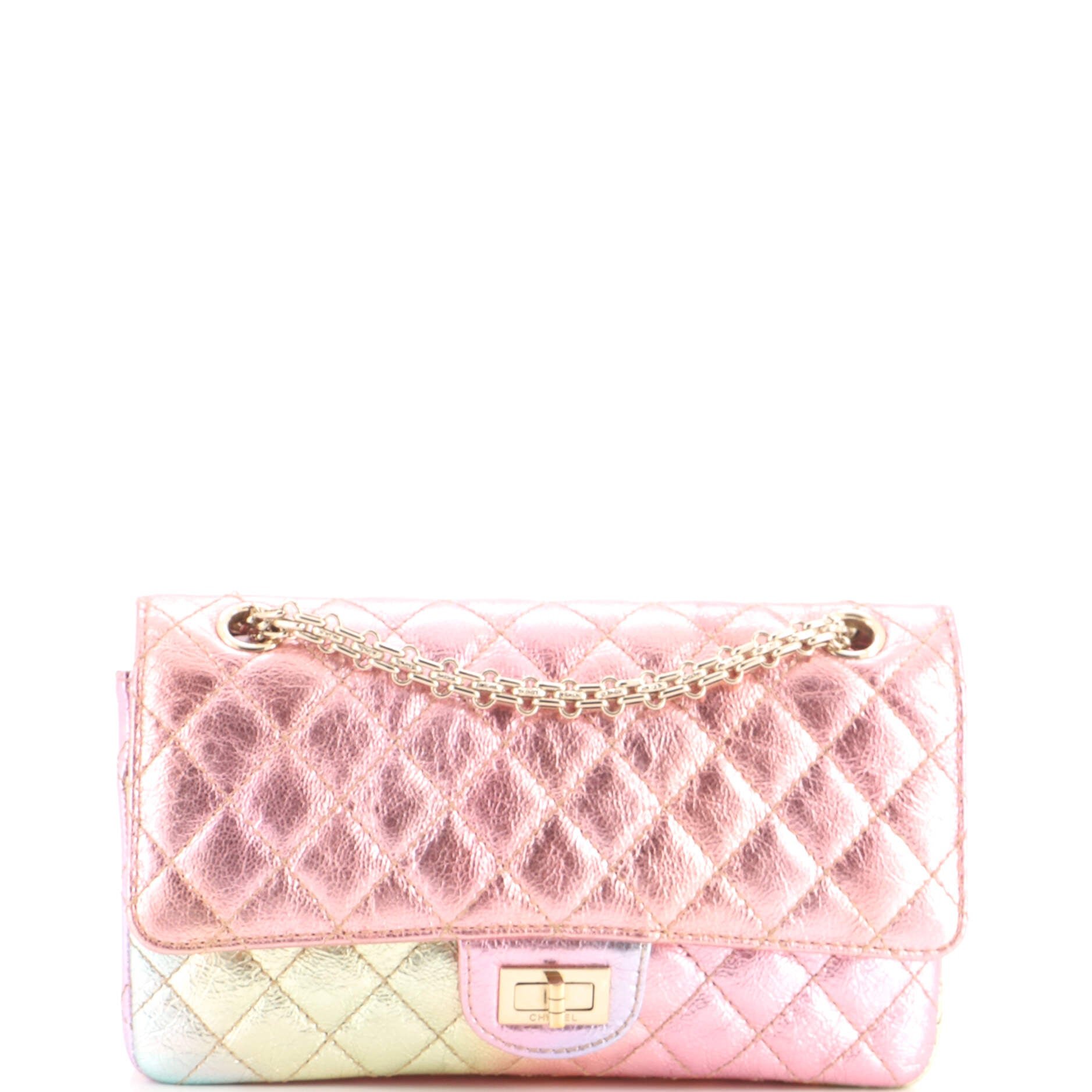 Rainbow Reissue 2.55 Flap Bag Quilted Multicolor Metallic Goatskin 225