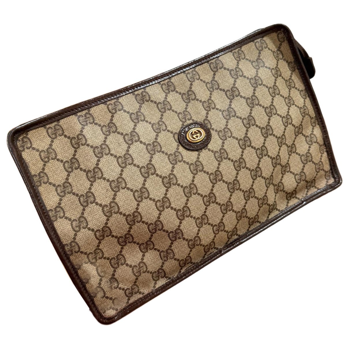 Leather clutch bag