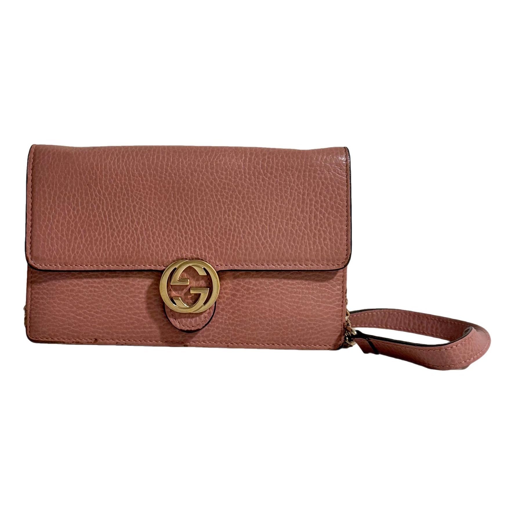 Interlocking leather handbag