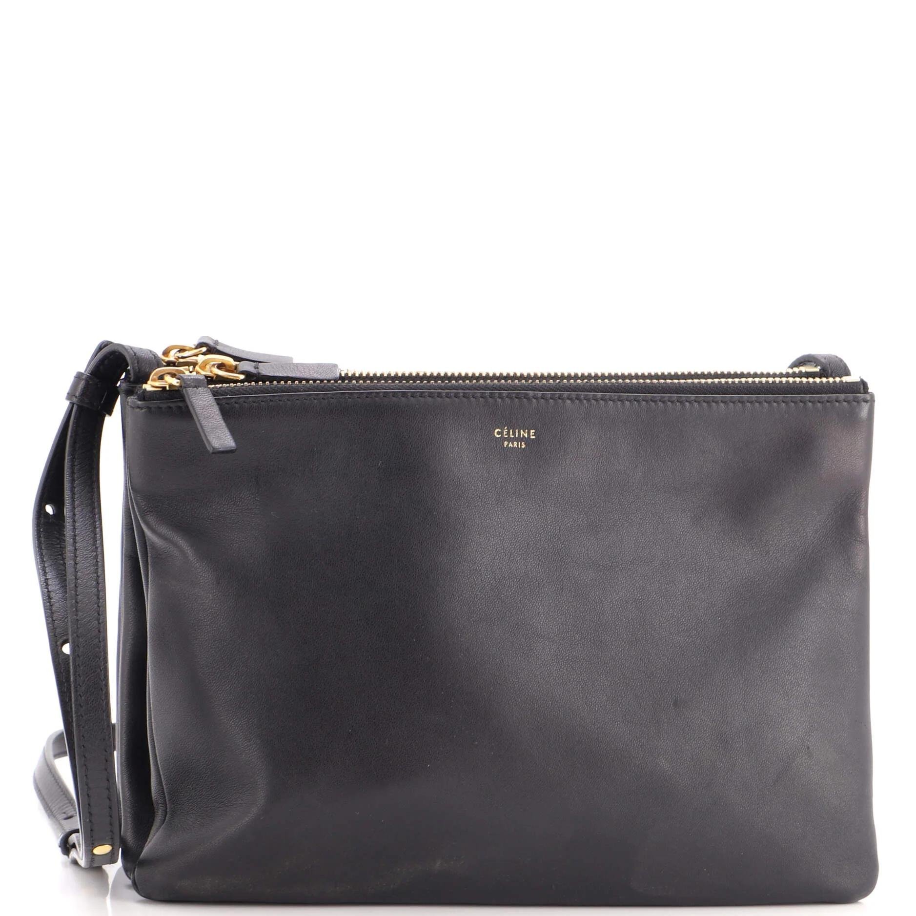 Trio leather crossbody bag