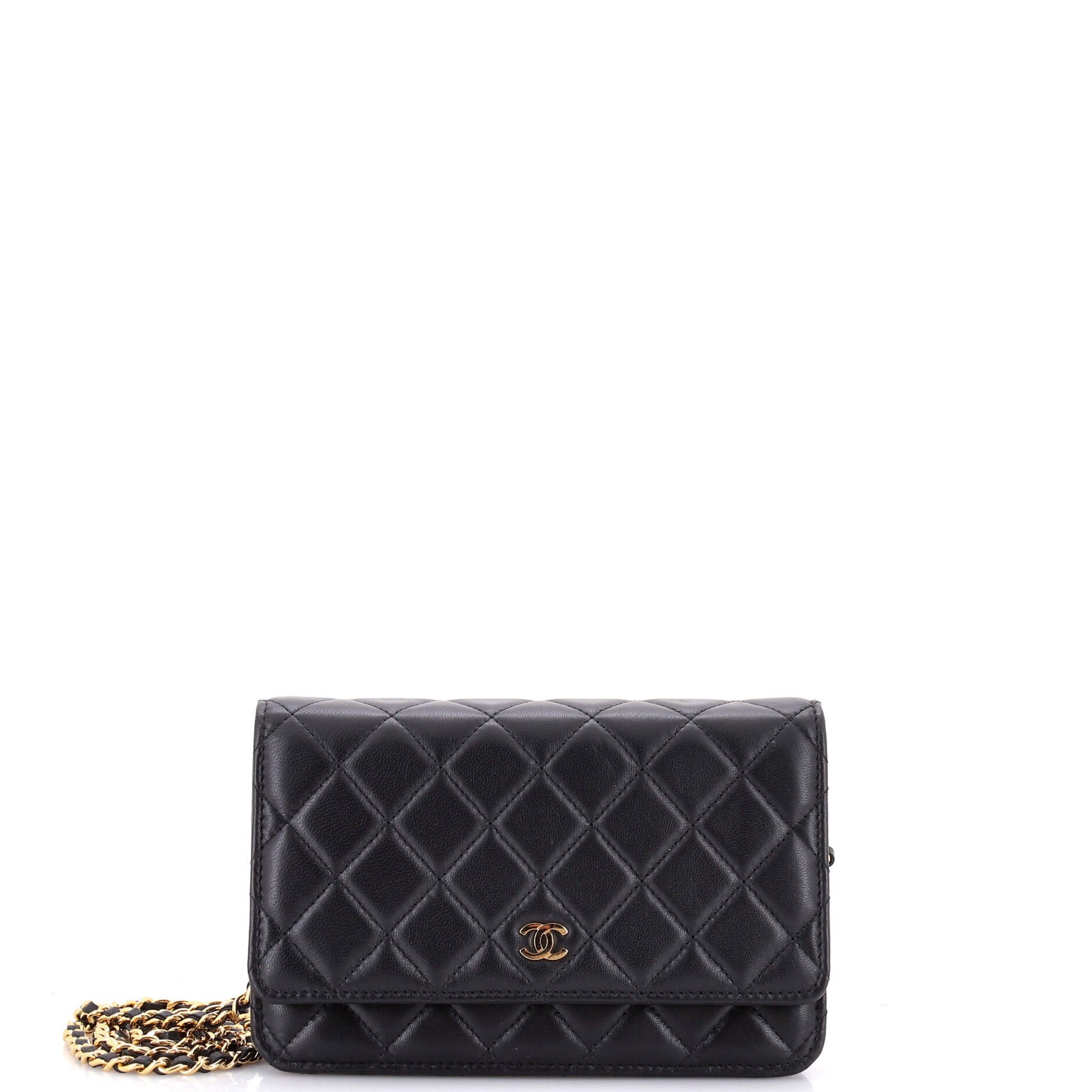 Wallet on Chain Quilted Lambskin