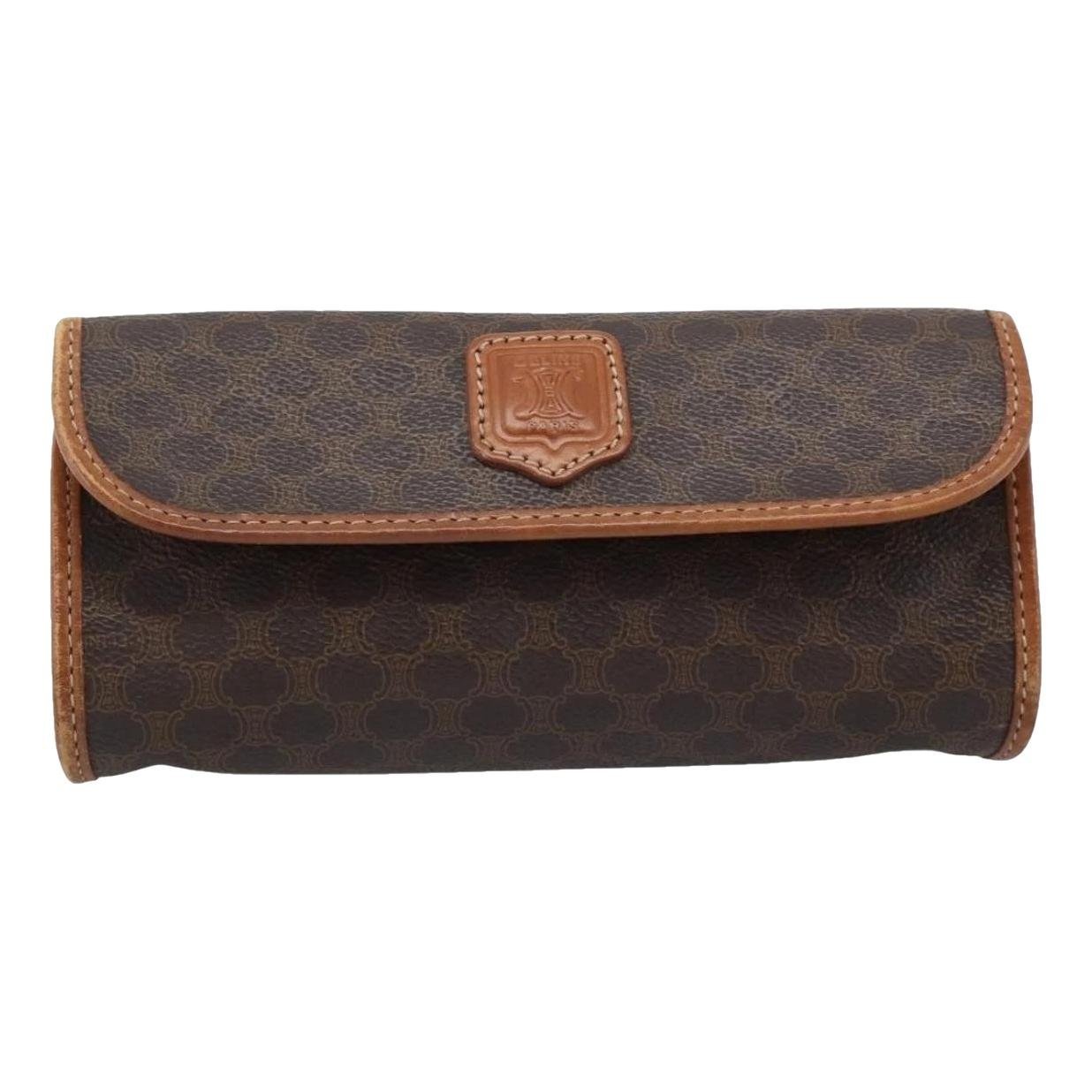 Leather clutch bag