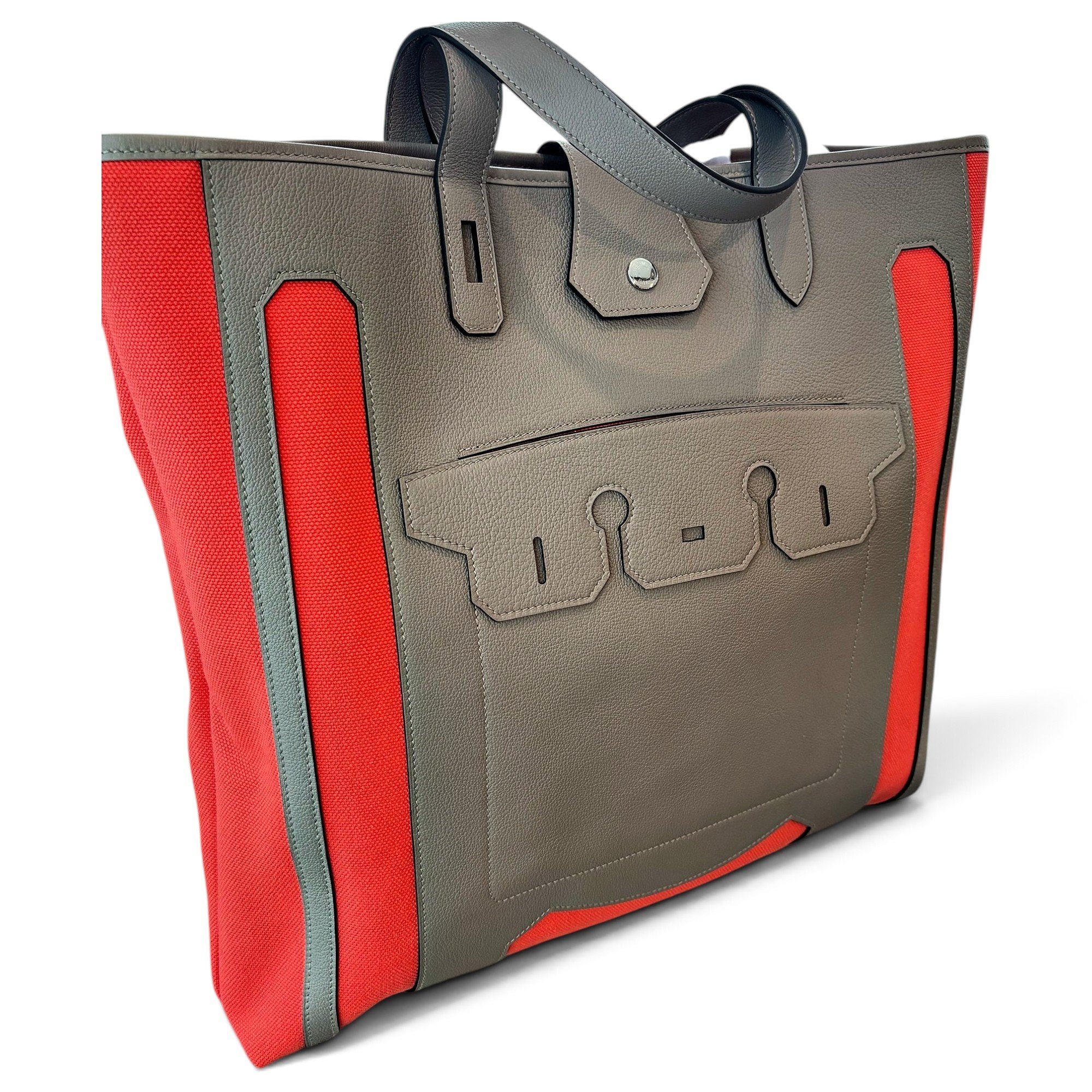 Birkin Shadow leather tote