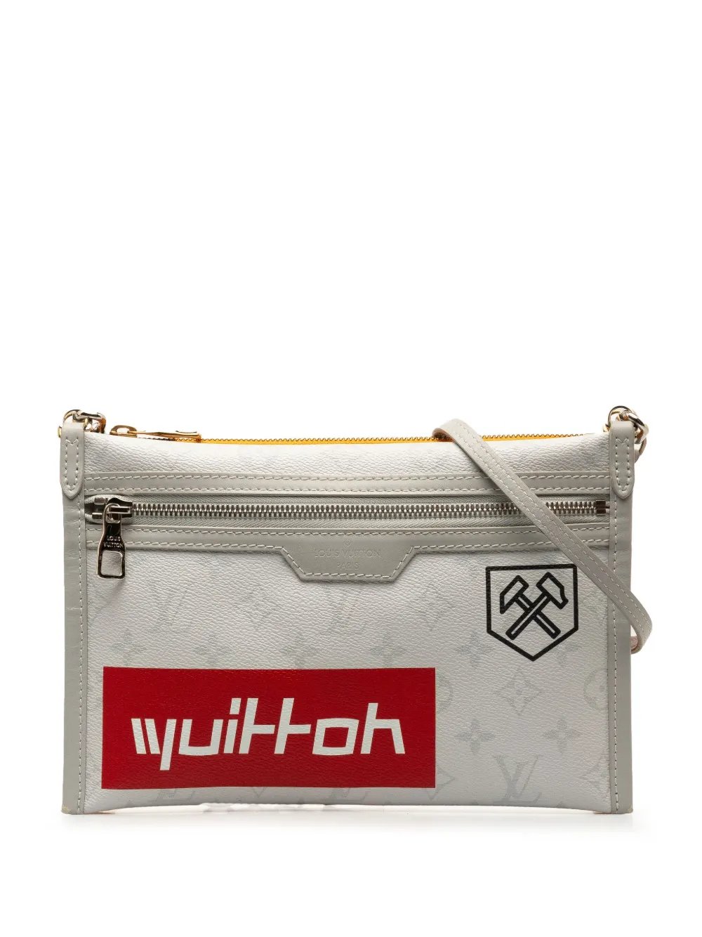2019 Monogram Antartica Double Flat Messenger crossbody bag