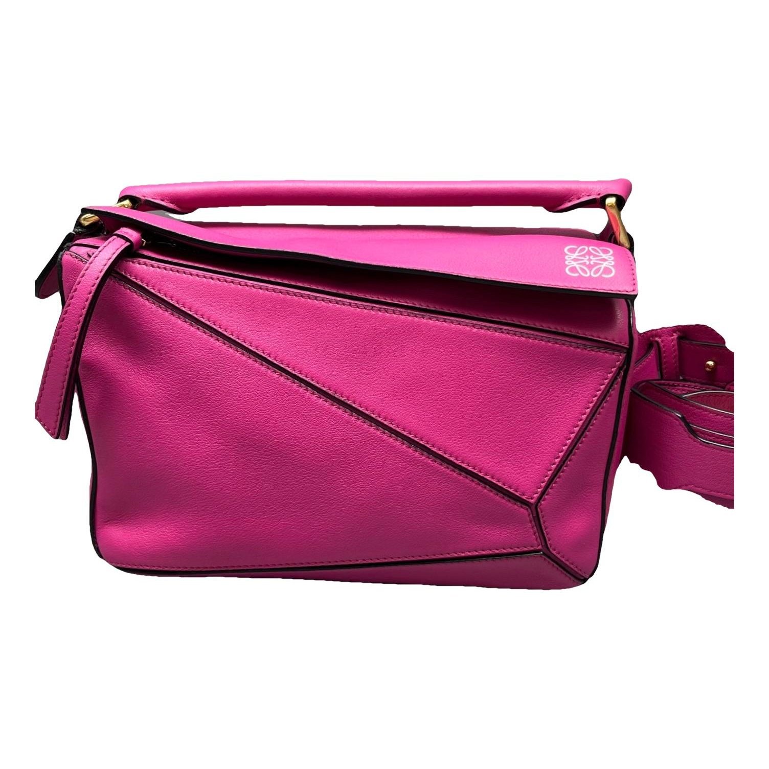 Puzzle leather handbag