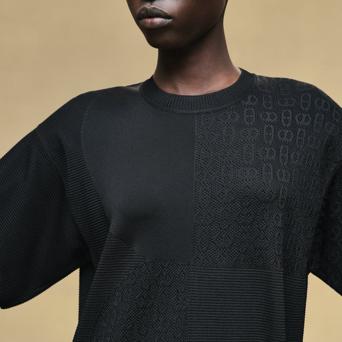 Noir "Chaine d'Ancre" Tunic Dress
