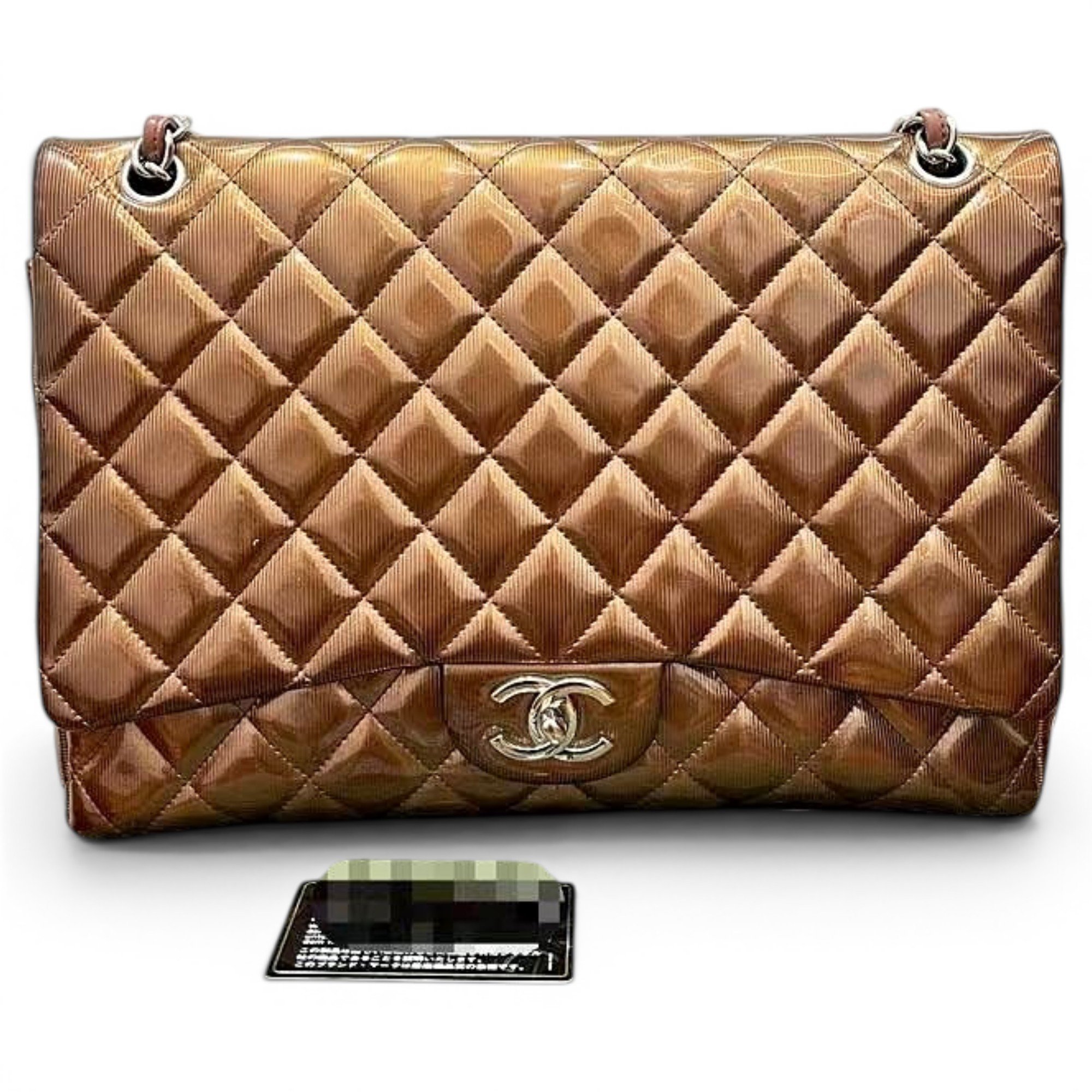 Patent leather handbag