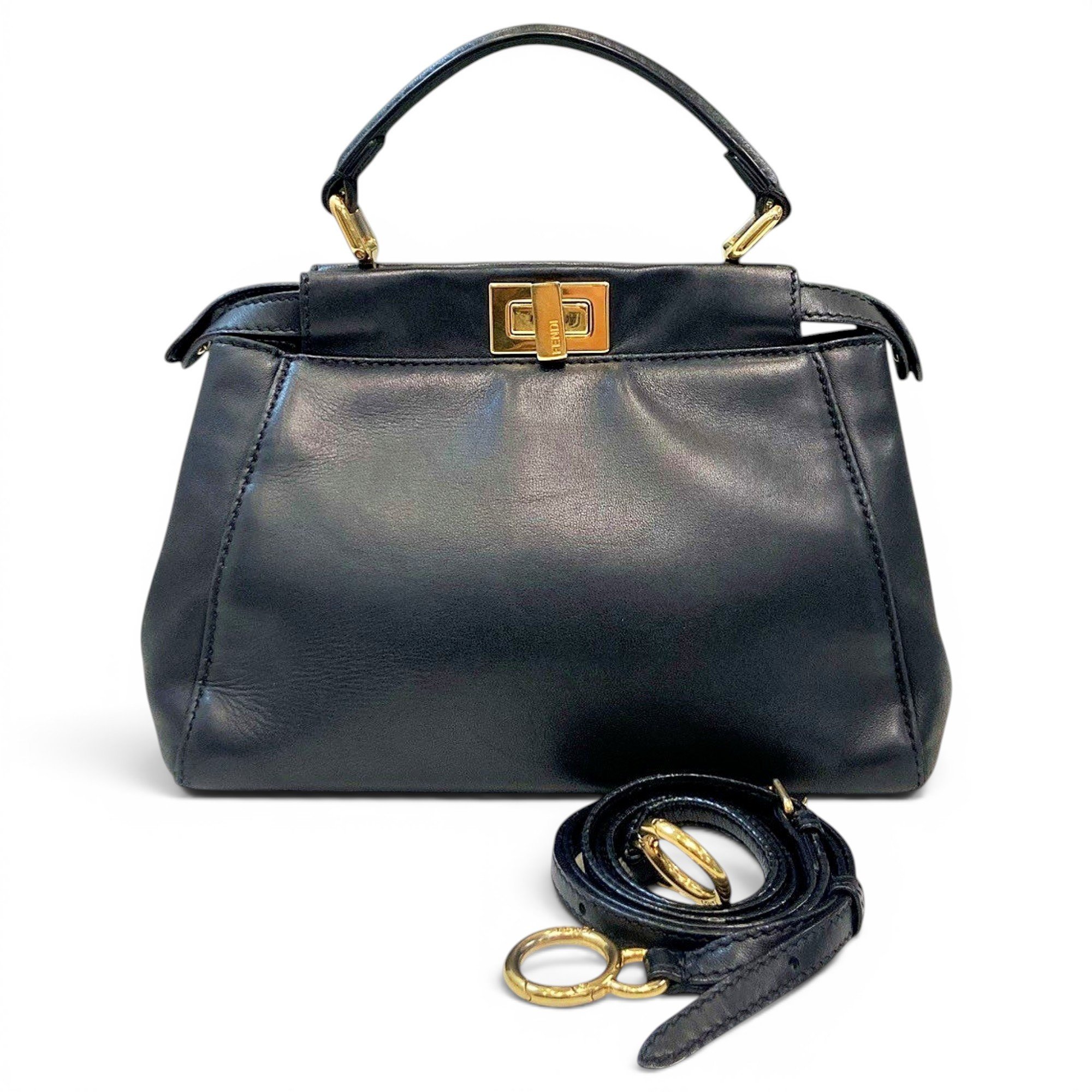 Peekaboo leather handbag