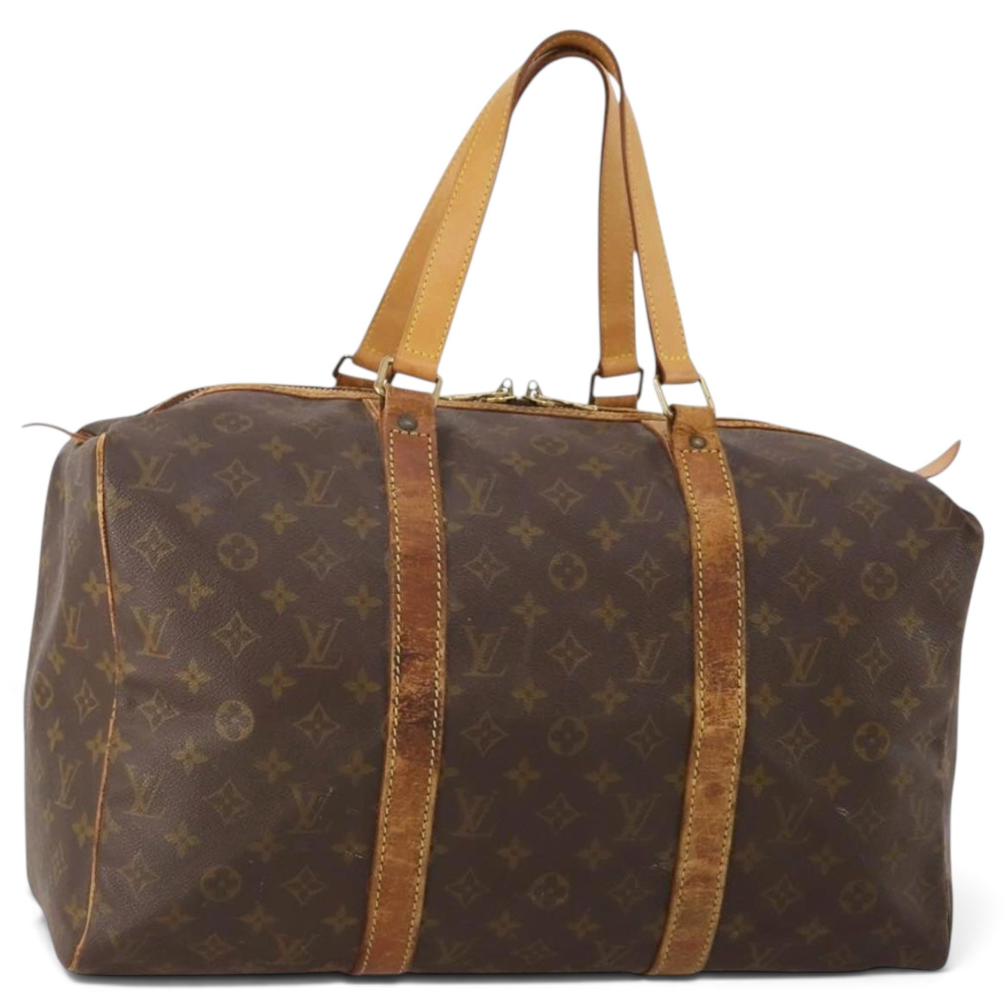 Sac souple leather travel bag