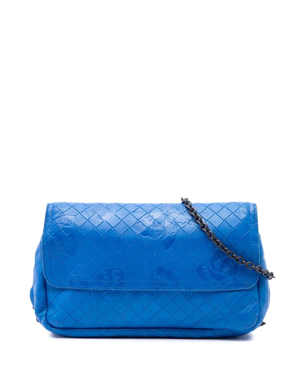 2012-2026 Small Calfskin Intrecciomirage Embossed Butterfly Chain crossbody bag