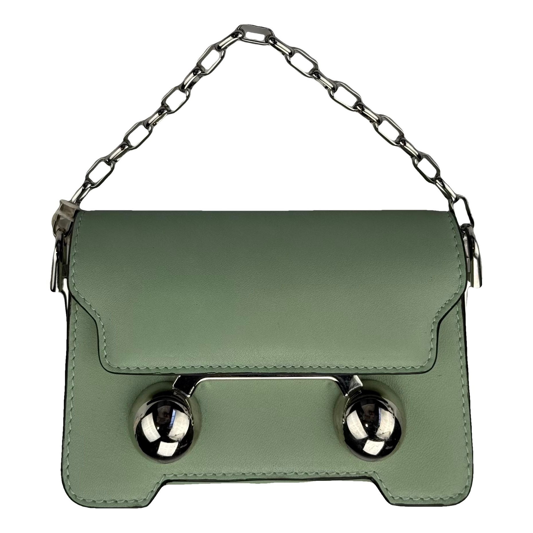 Trunk leather crossbody bag