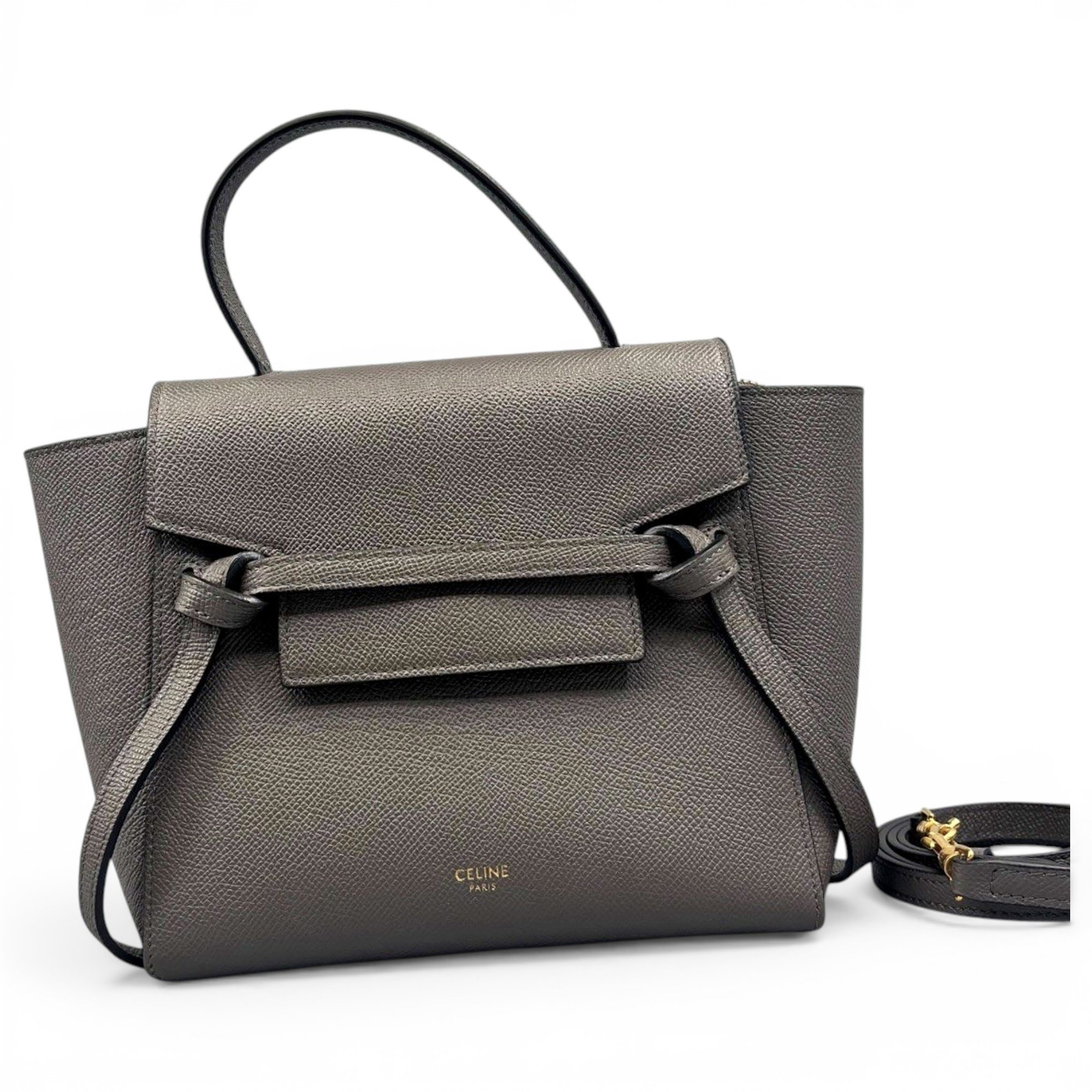 Belt leather handbag