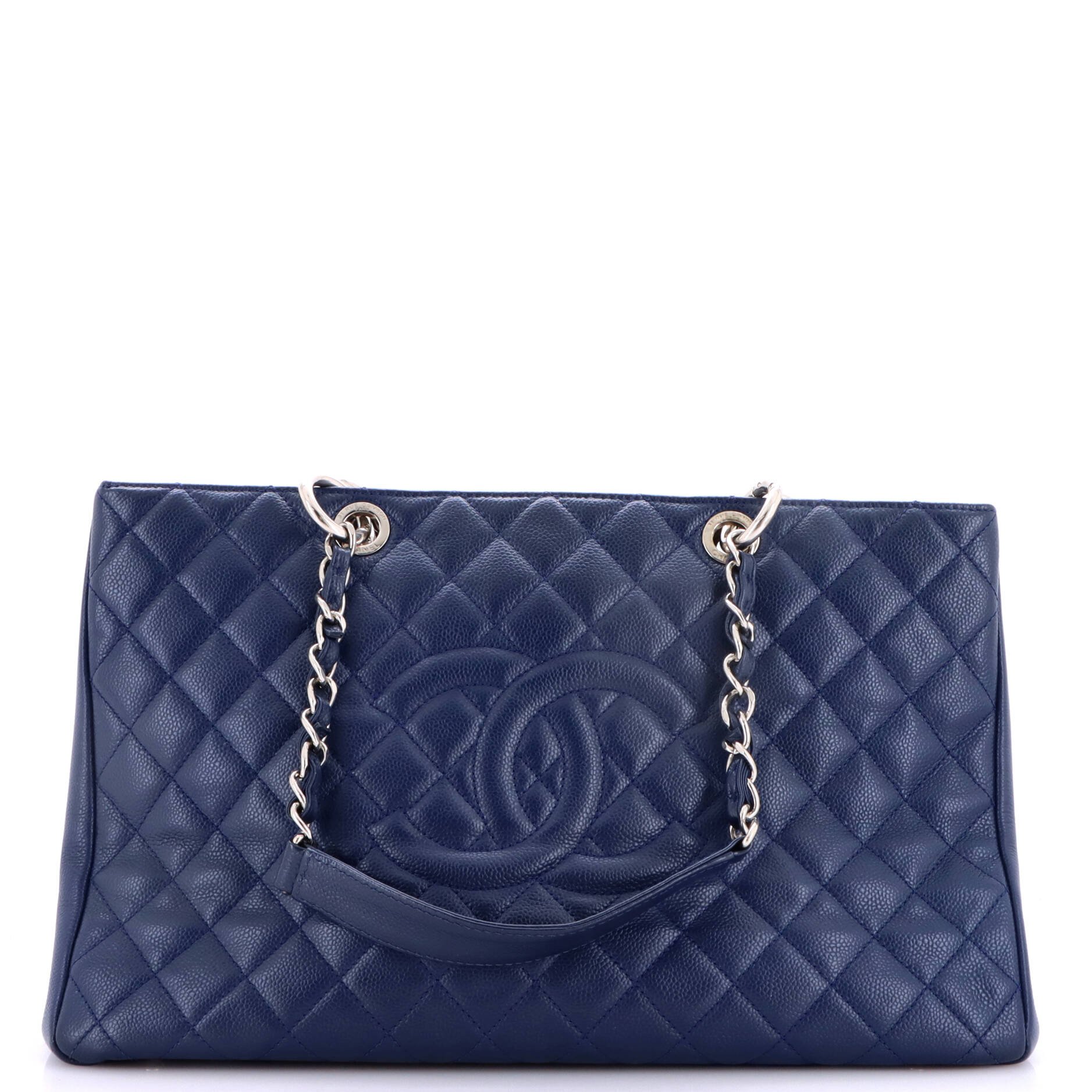 Grand Shopping Tote Quilted Caviar XL