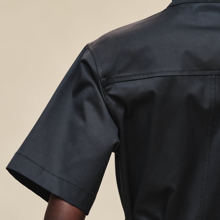 Noir Double Cotton Twill Jumpsuit