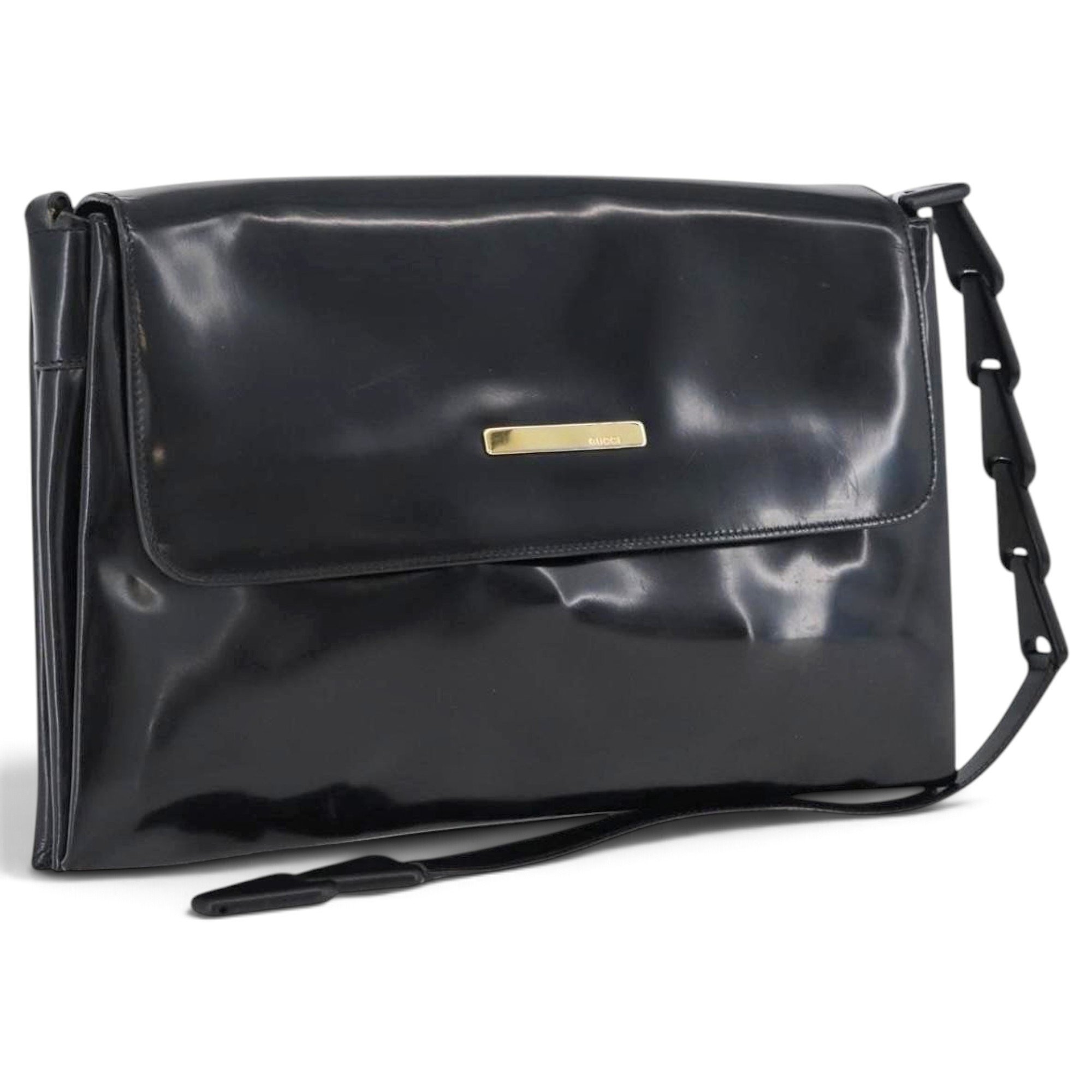 Patent leather handbag