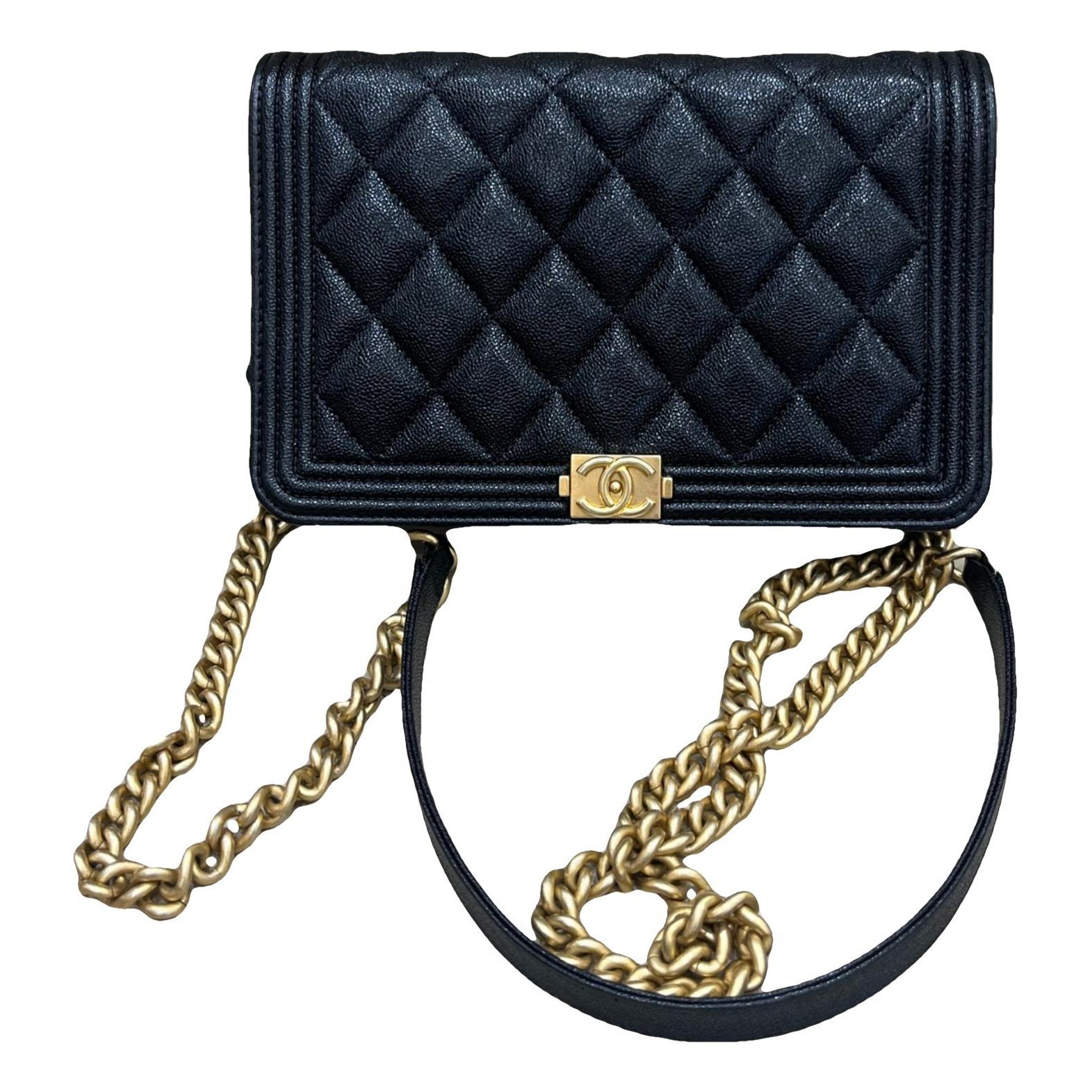 Wallet On Chain Boy leather crossbody bag