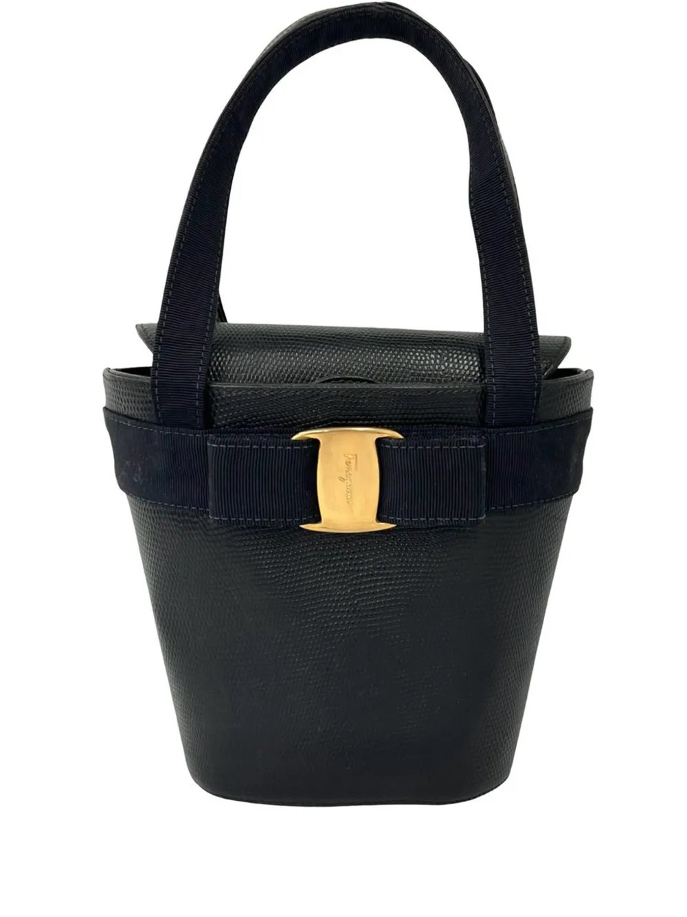 2000-2026 Leather Vara Bow Top Handle bucket bag