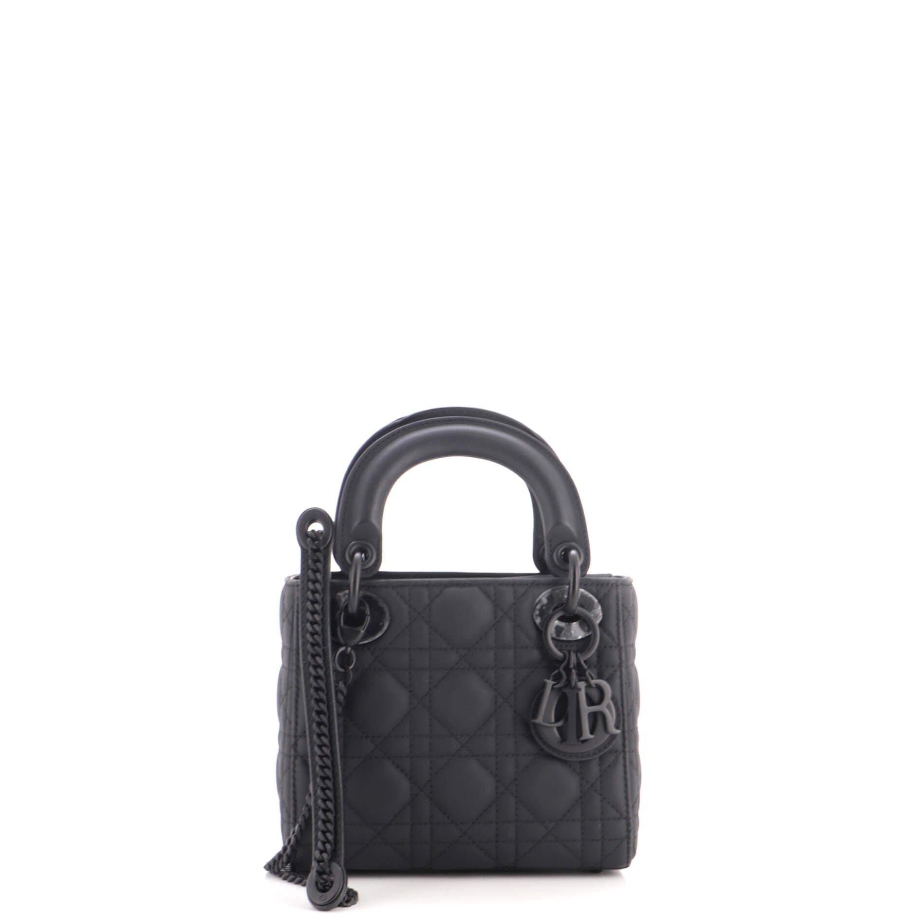 Ultra Matte Lady Dior Chain Bag Cannage Quilt Calfskin Mini