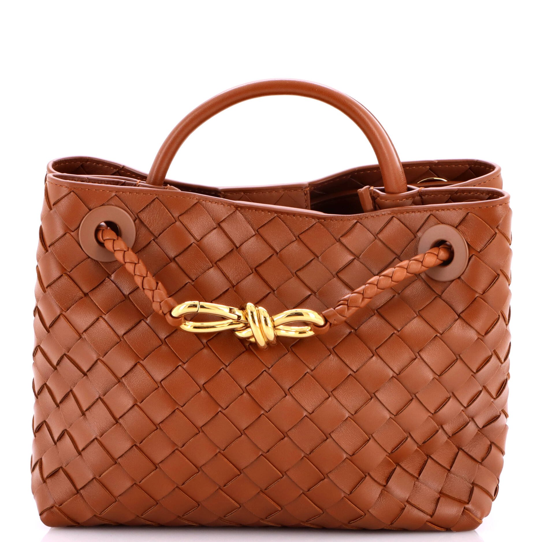 Andiamo Top Handle Bag Intrecciato Nappa Small