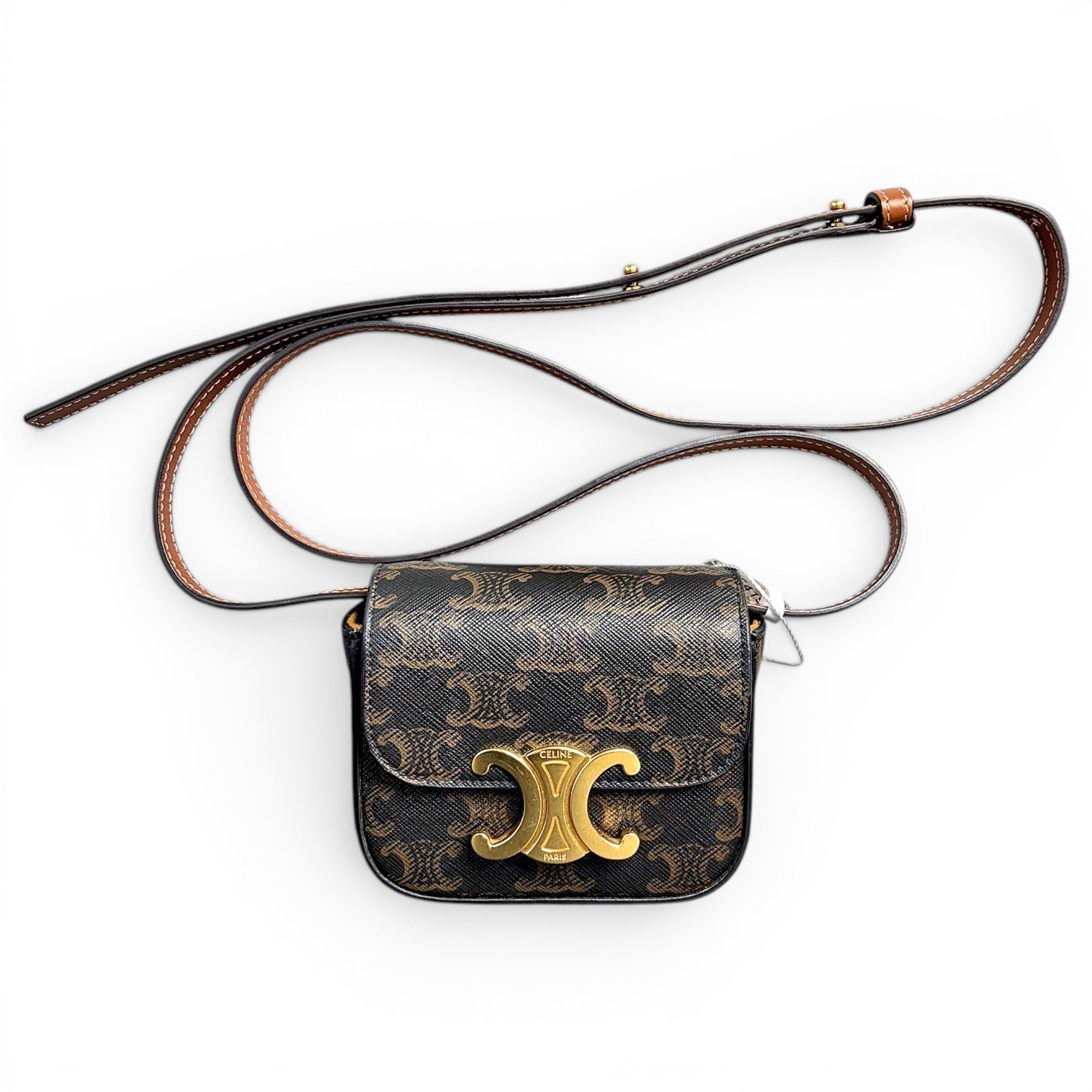 Triomphe leather handbag