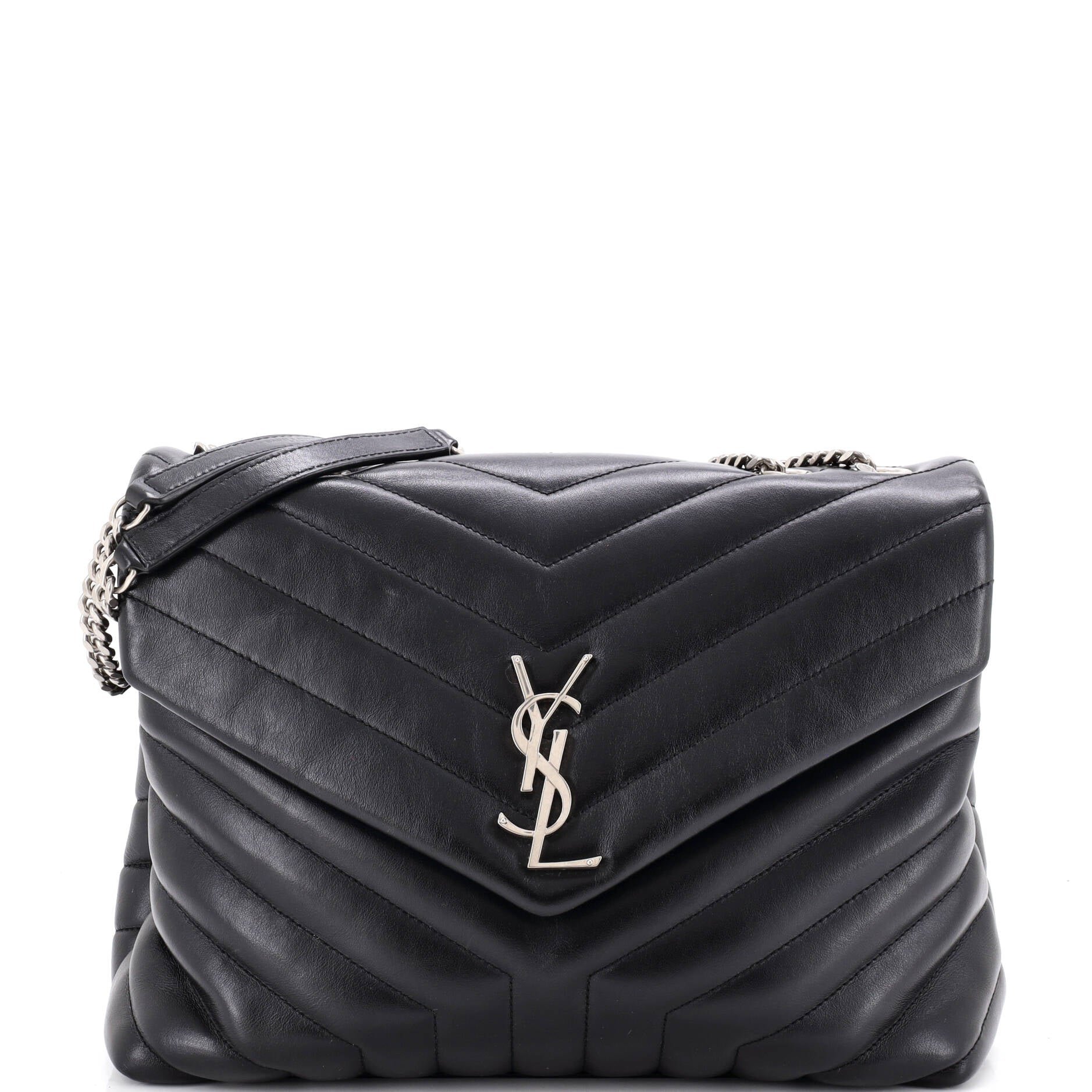 Loulou Shoulder Bag Matelasse Chevron Leather Medium