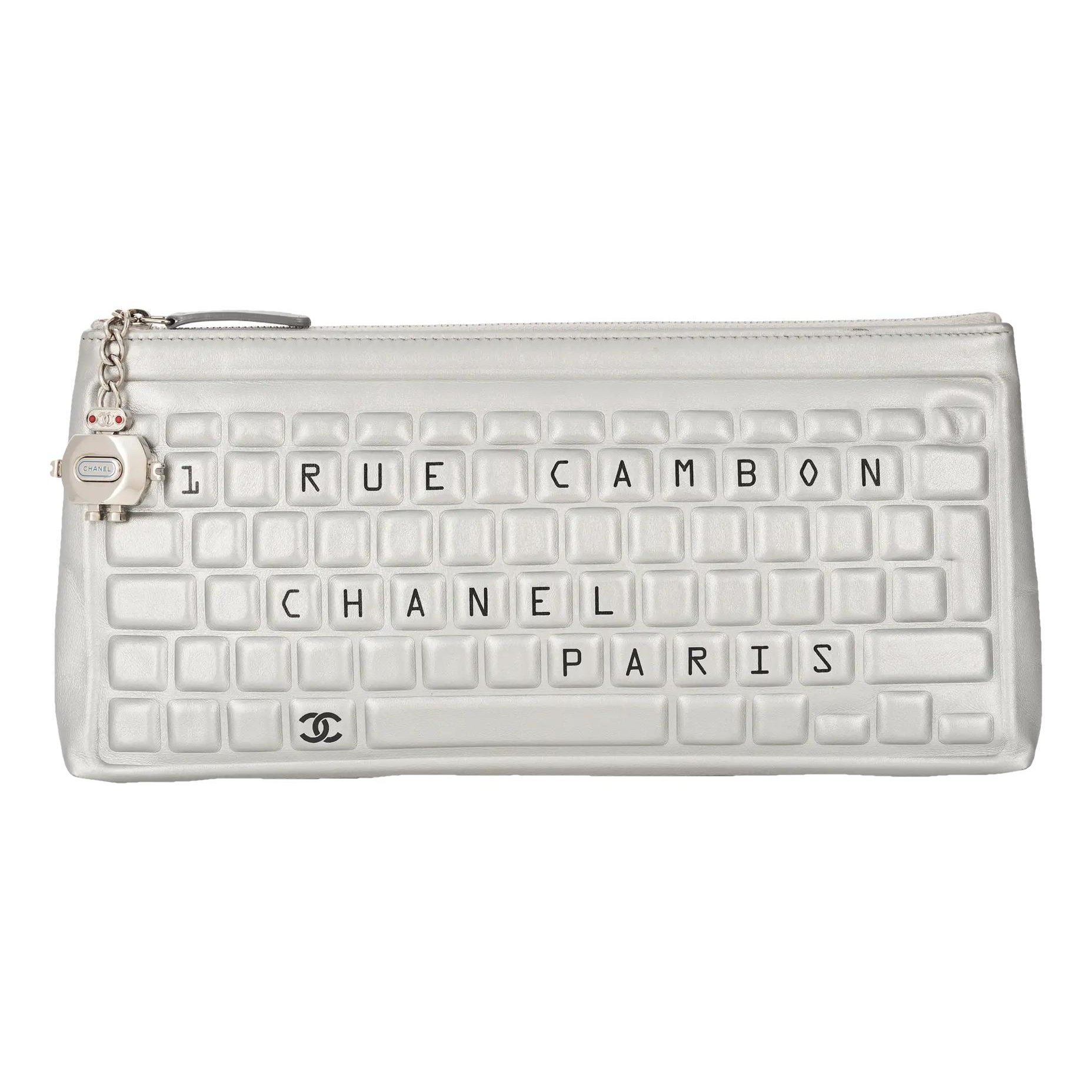 Leather clutch bag