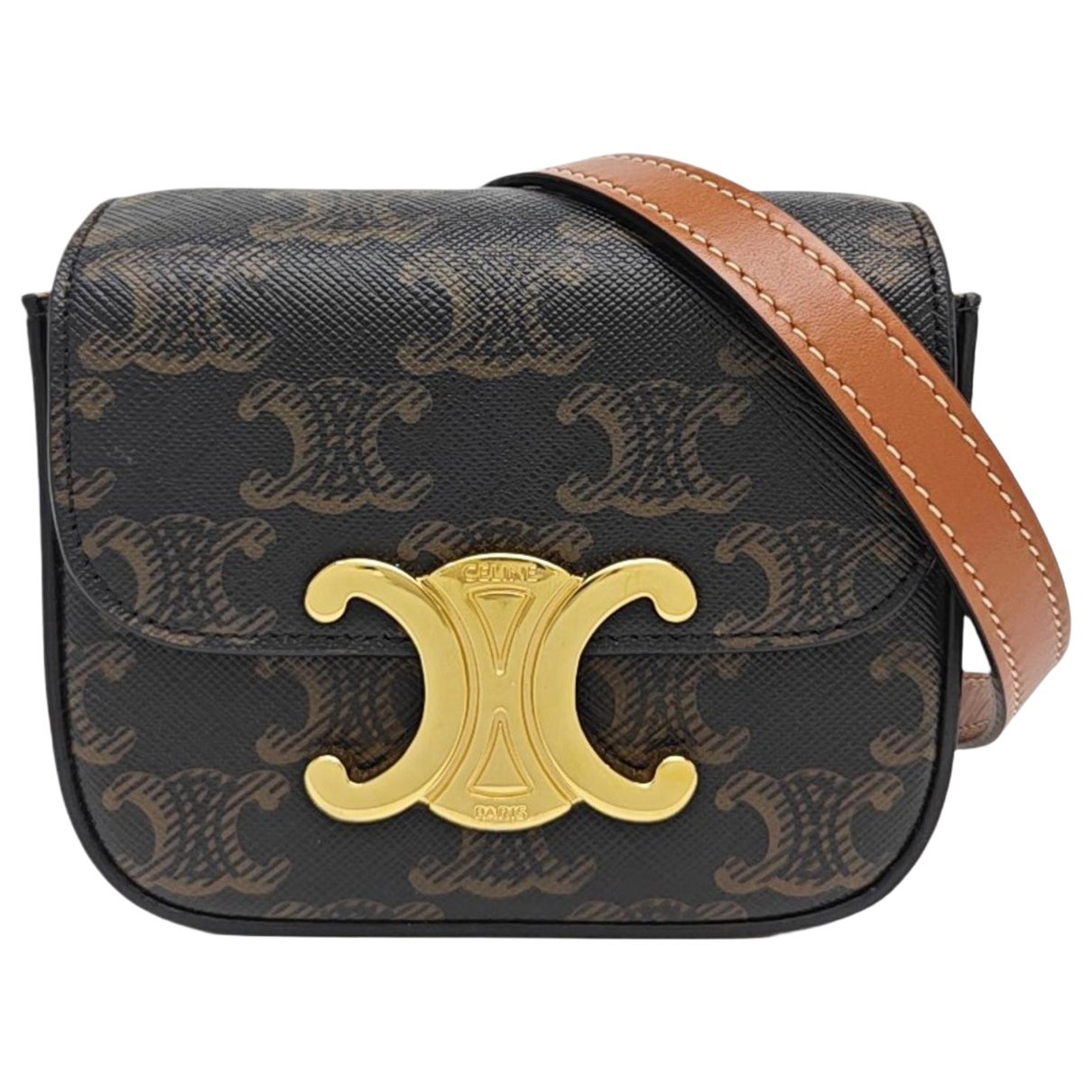 Triomphe vinyl handbag
