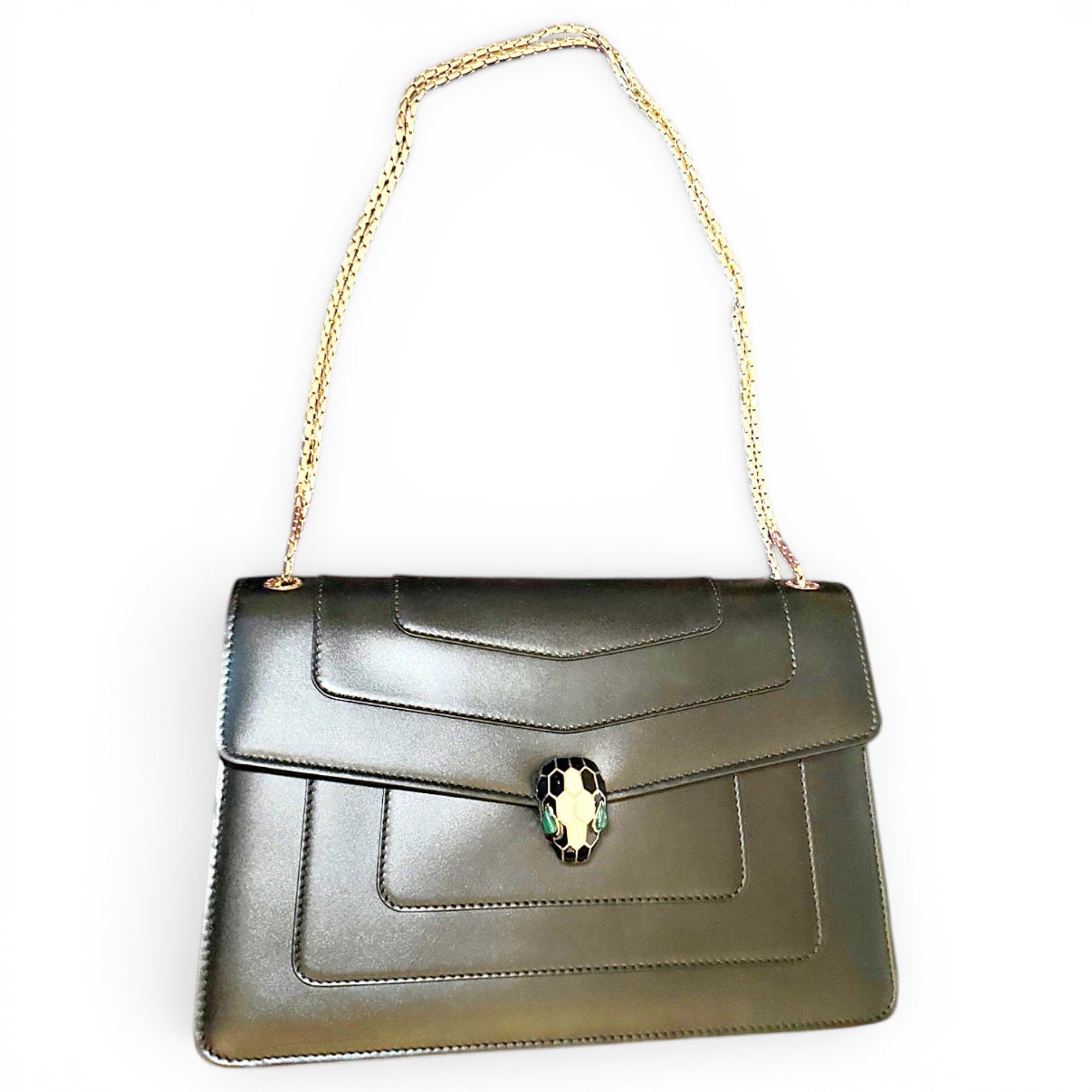 Bvlgari Serpenti leather handbag