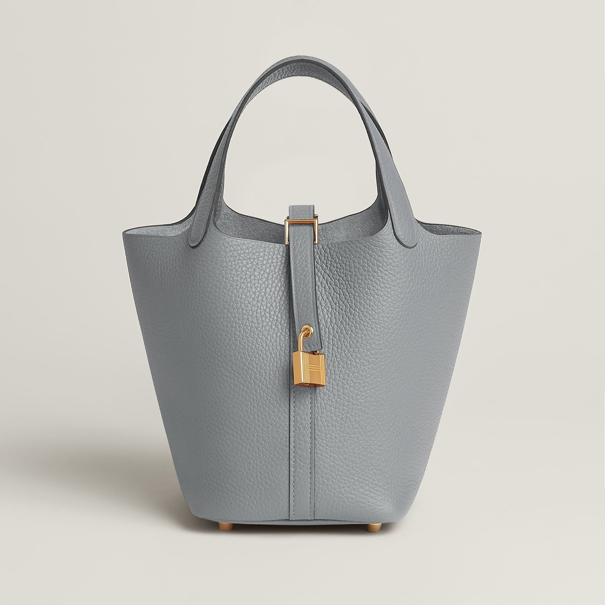 Hermès Picotin Lock 18 bag Gris Pantin Clemence Leather | BagUSeek