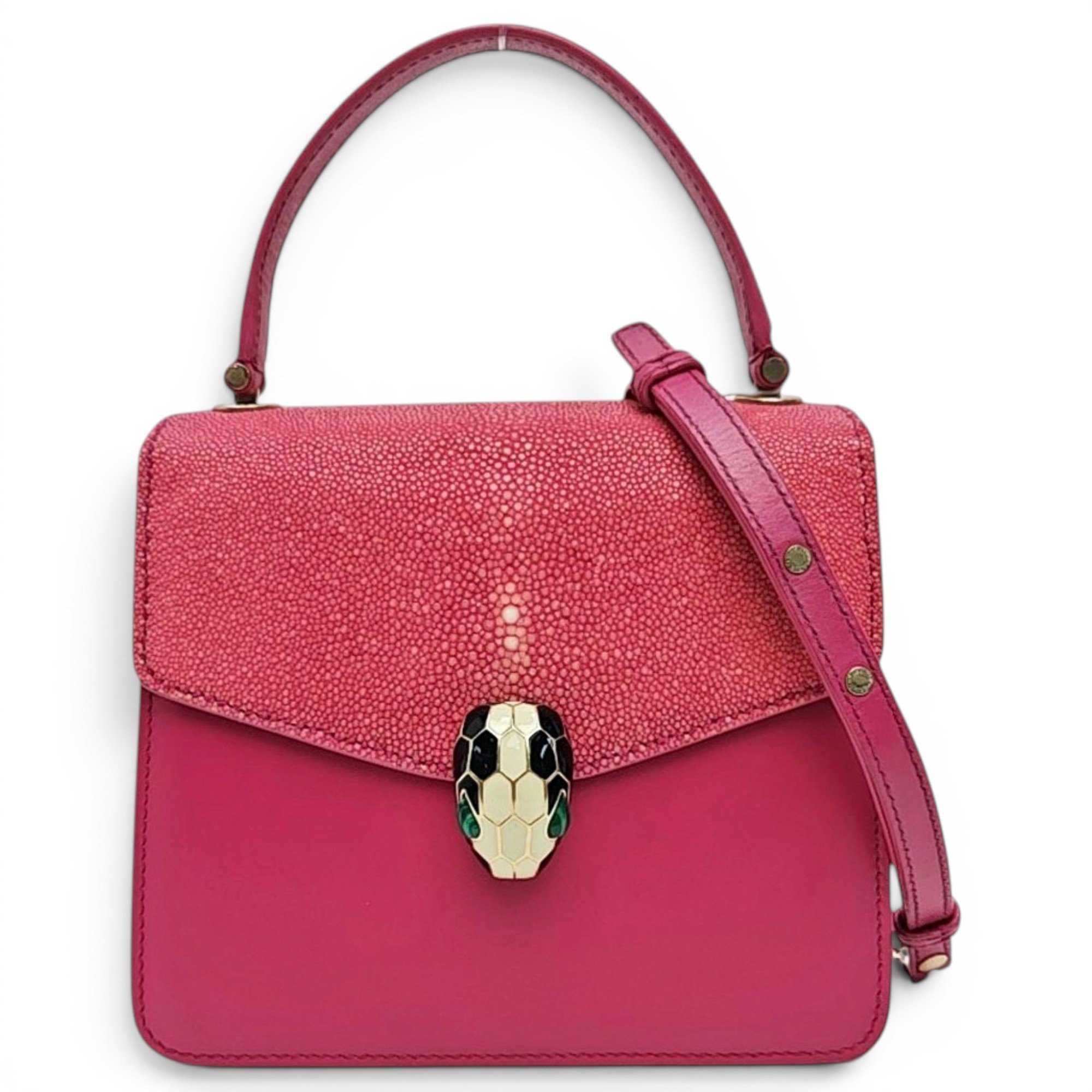 Serpenti leather handbag