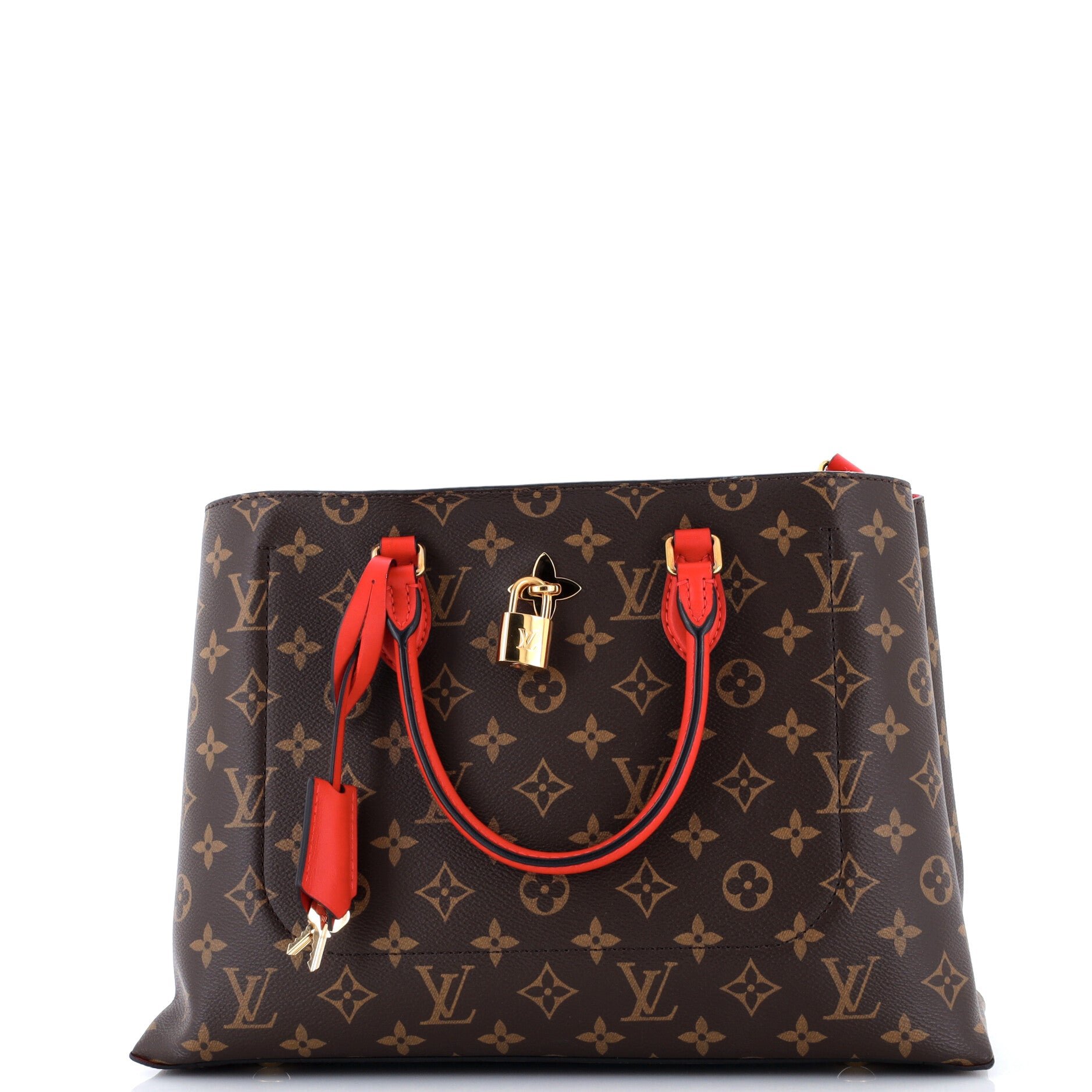 Flower Tote Monogram Canvas with Leather